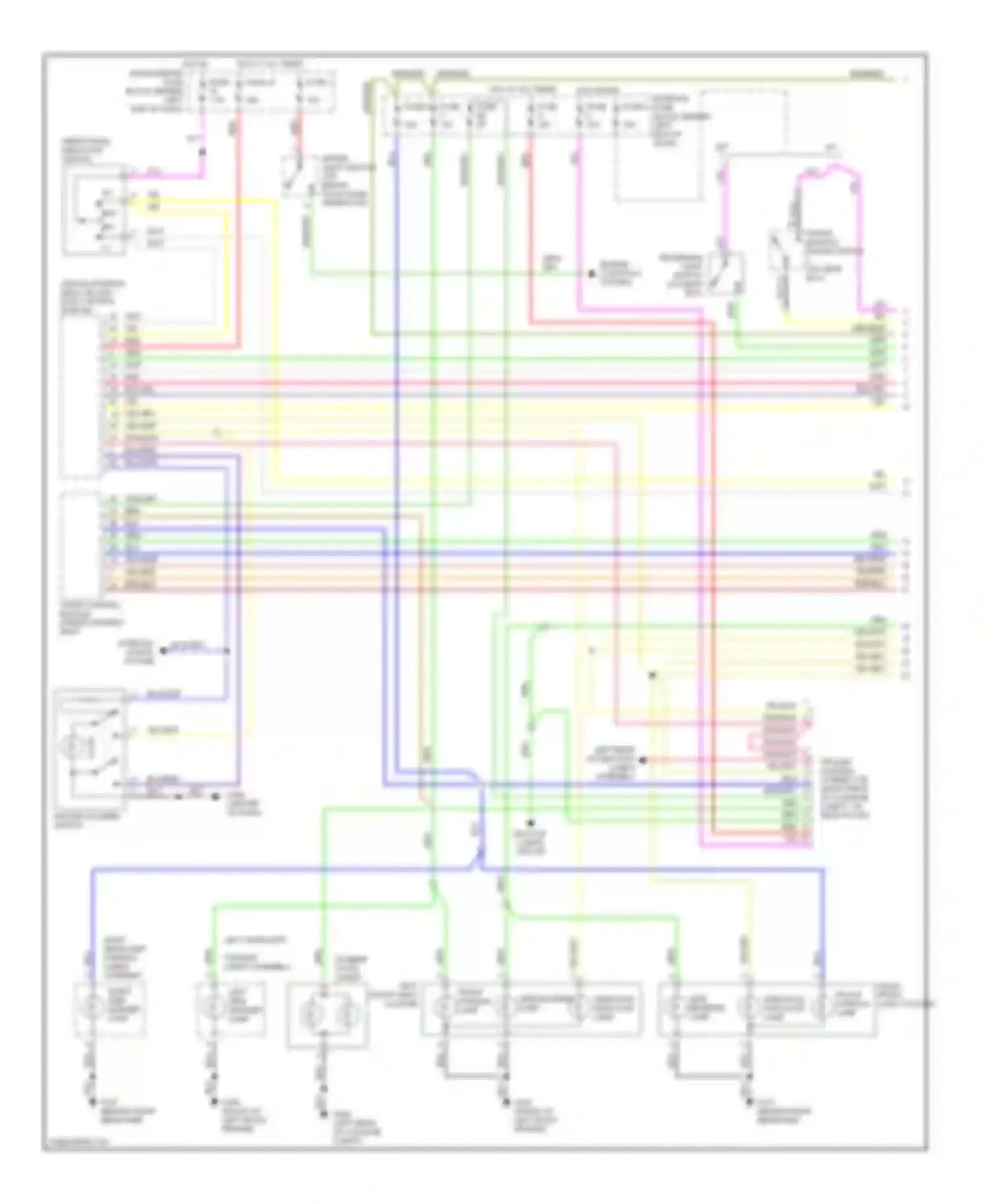Wiring diagram front parking lamp for Saab 9-5 I (1997-2001) (1 of 1)