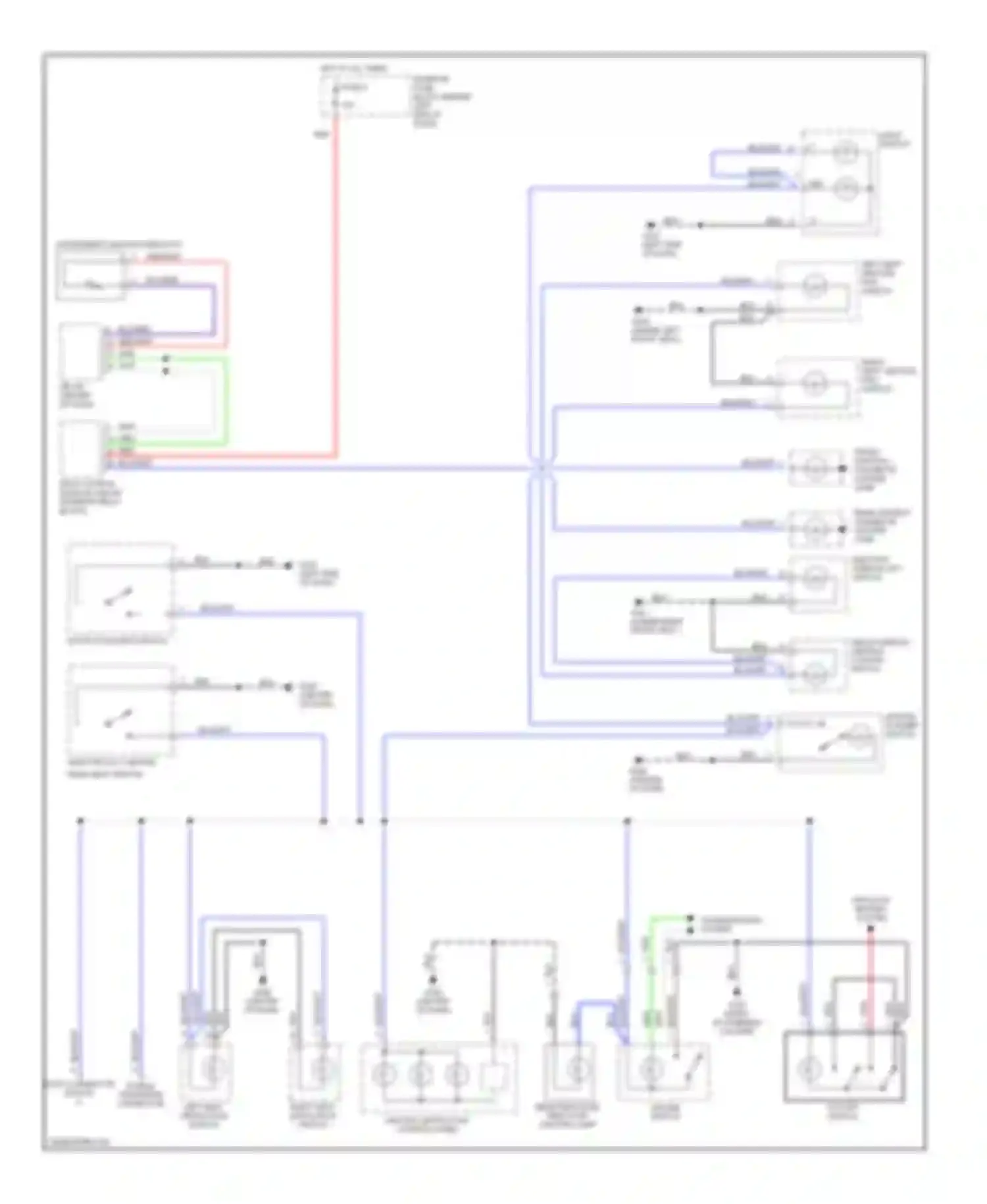 Wiring diagram left seat ventilation switch for Saab 9-5 I (1997-2001) (1 of 2)