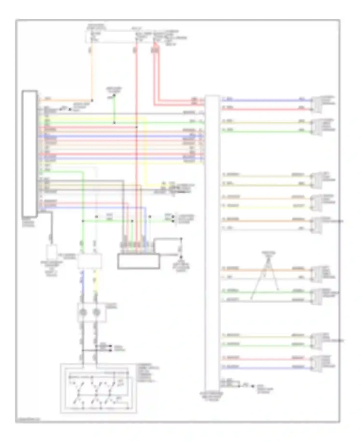 Wiring diagram right rear shelf speaker for Saab 9-5 I (1997-2001) (1 of 1)