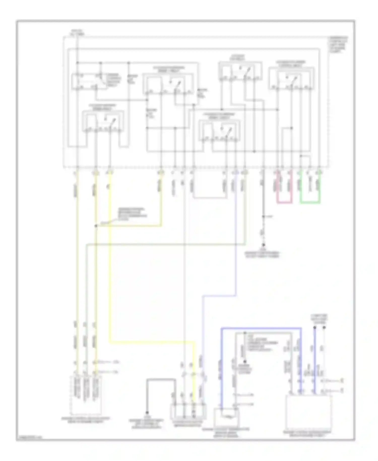9-5 Saab II (2010-2012): Cooling fan circuit, single fan