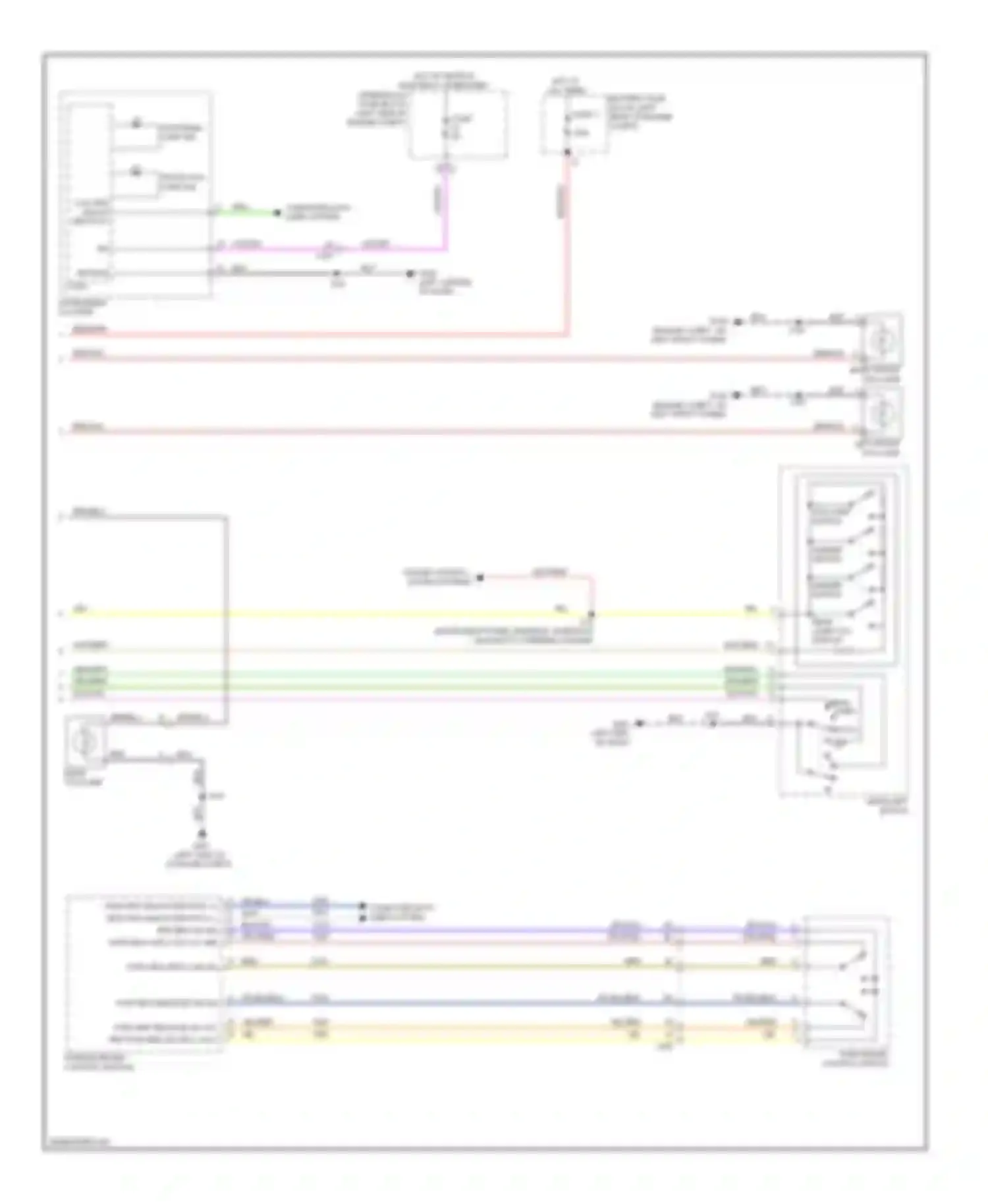 9-5 Saab II (2010-2012): Headlamps circuit, with high intensity discharge (2 of 2)