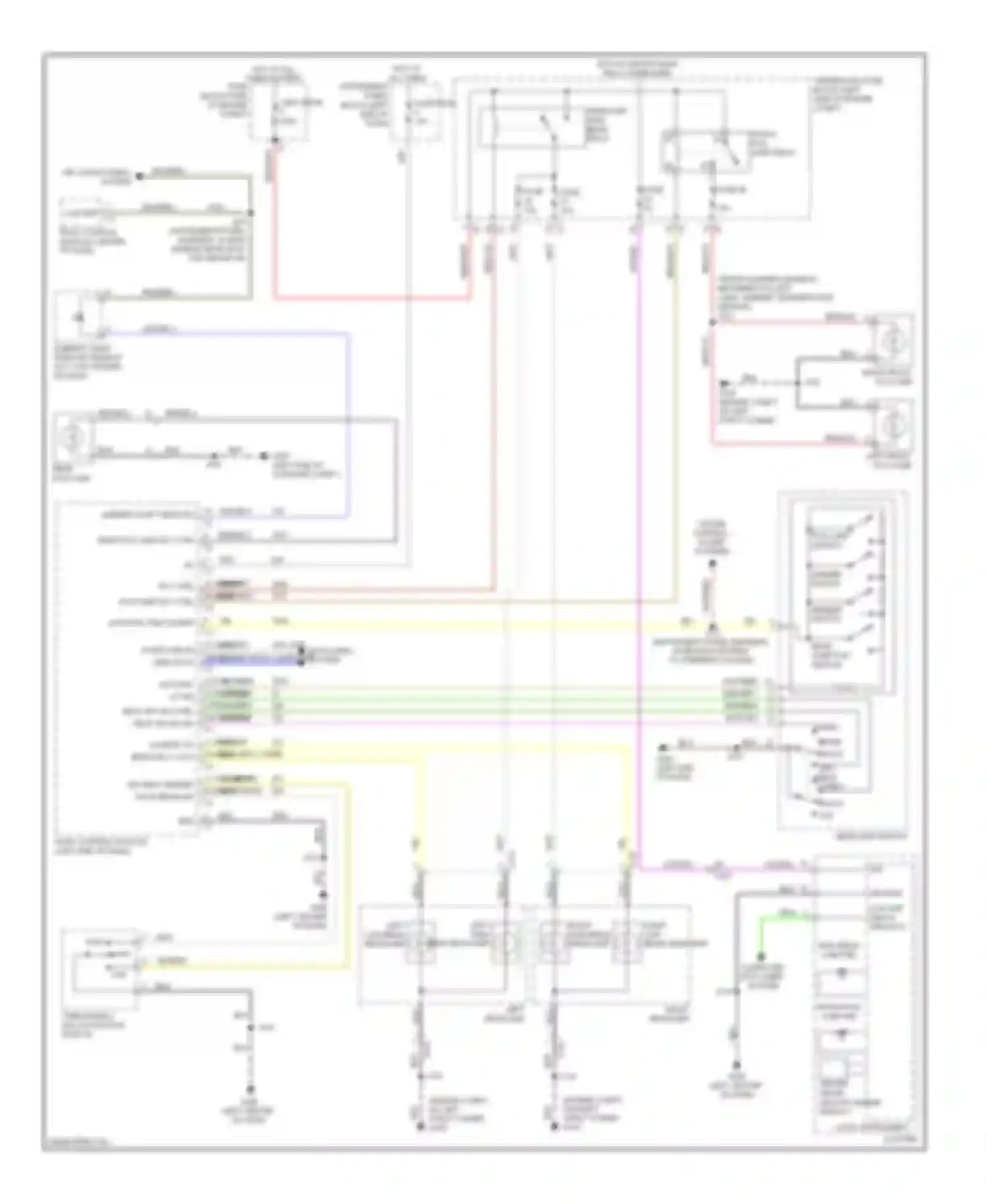 9-5 Saab II (2010-2012): Headlamps circuit, without high intensity discharge