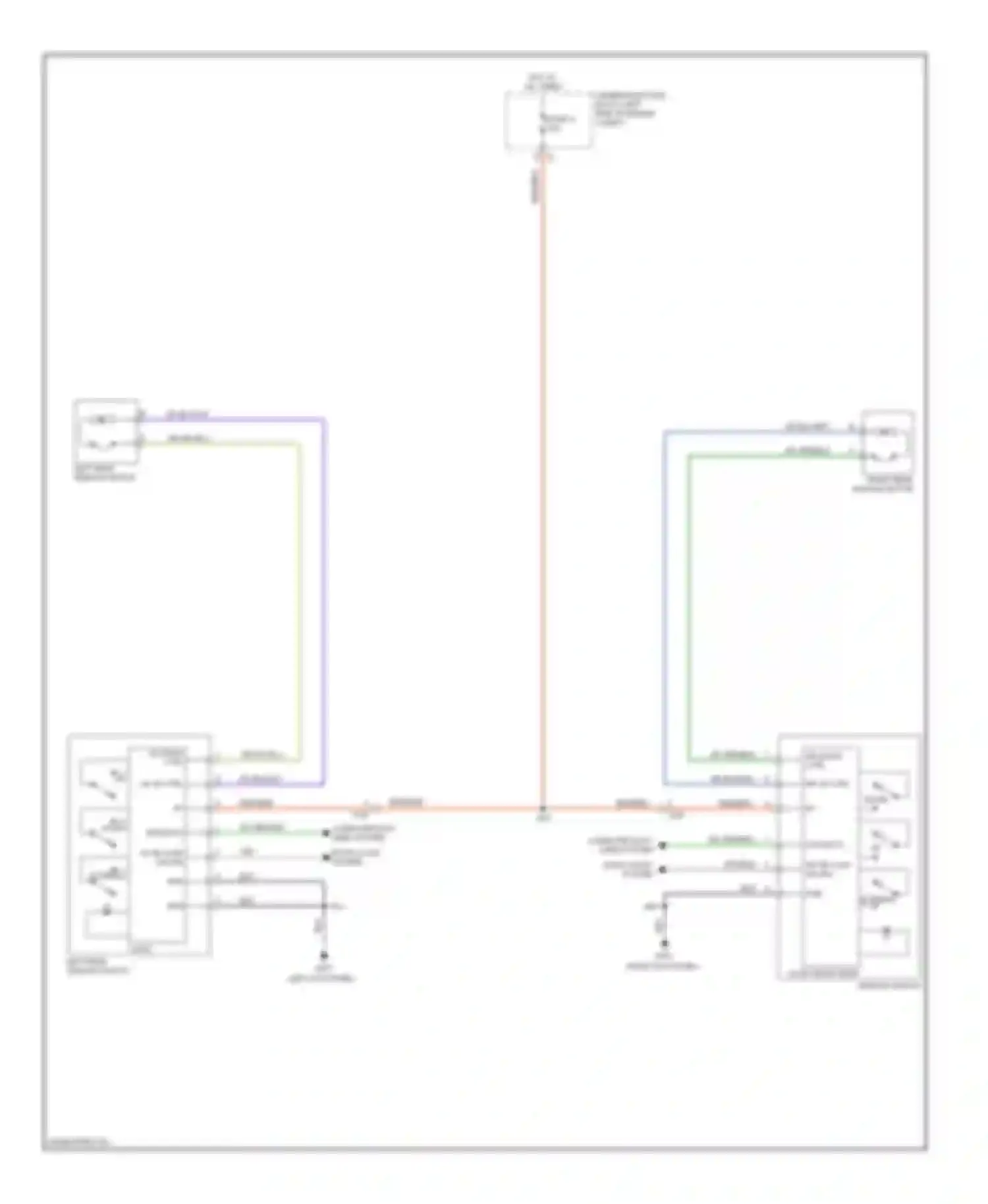 9-5 Saab II (2010-2012): Power windows circuit, with express down (2 of 2)