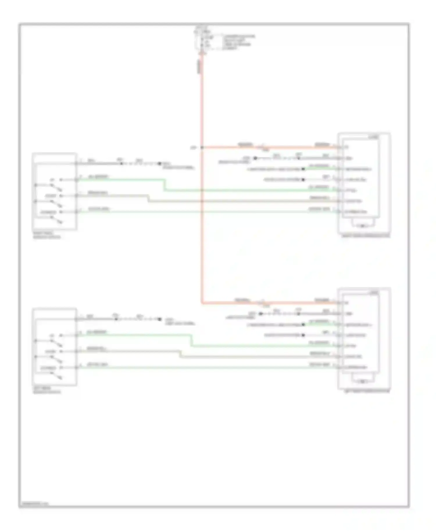 9-5 Saab II (2010-2012): Power windows circuit, with express up/down (2 of 2)