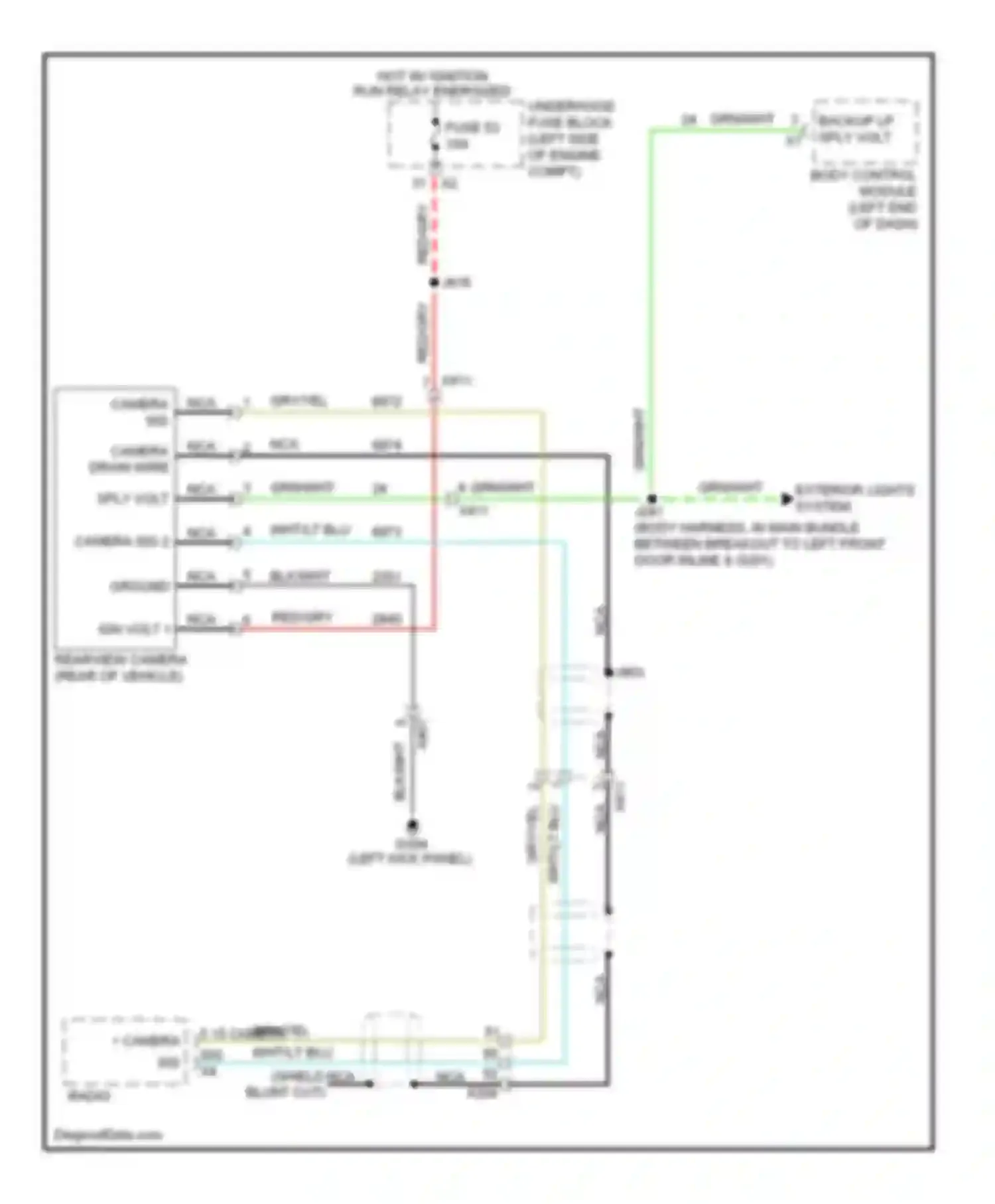Wiring diagram backup lp sply volt for Saab 9-5 II (2010-2012) (2 of 2)