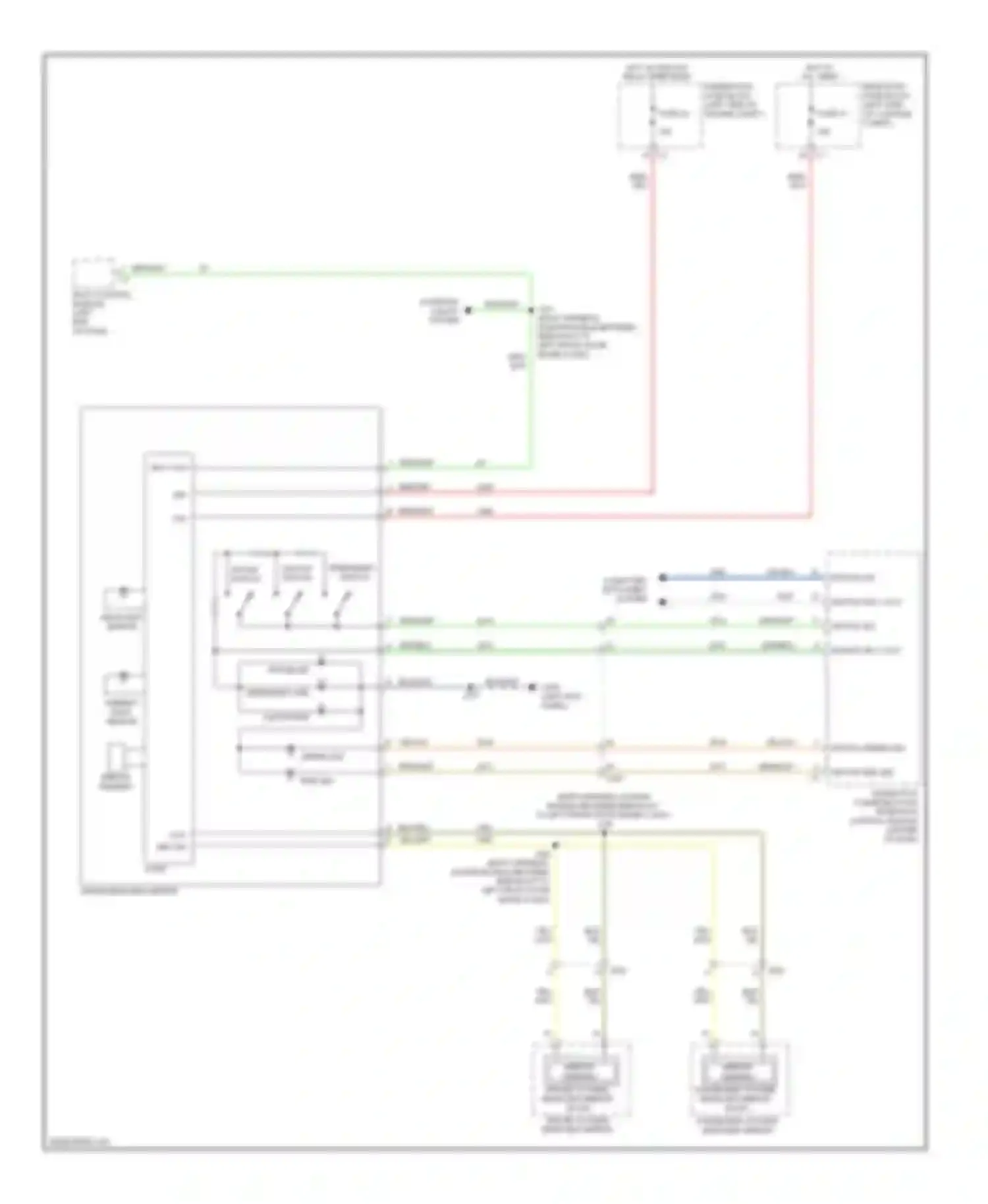 Wiring diagram (body harness, in main bundle between breakout for Saab 9-5 II (2010-2012) (2 of 4)