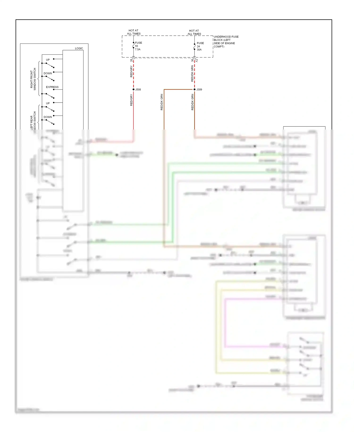 Saab 9-5 II (2010-2012) down wiring diagram  (5 of 8)
