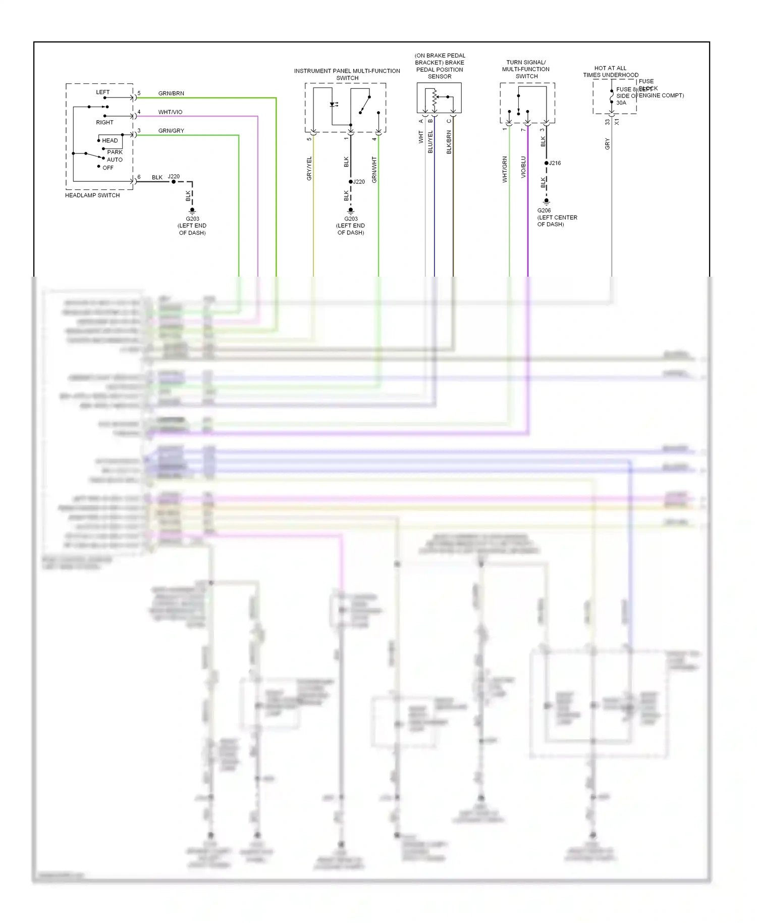 Saab 9-5 II (2010-2012) (engine compt, on left strut tower) wiring diagram  (11 of 22)