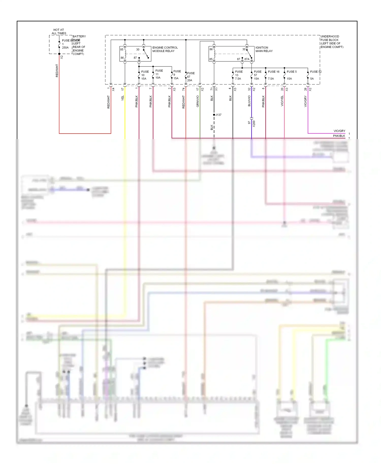 Saab 9-5 II (2010-2012) (engine compt, on left strut tower) wiring diagram  (9 of 22)
