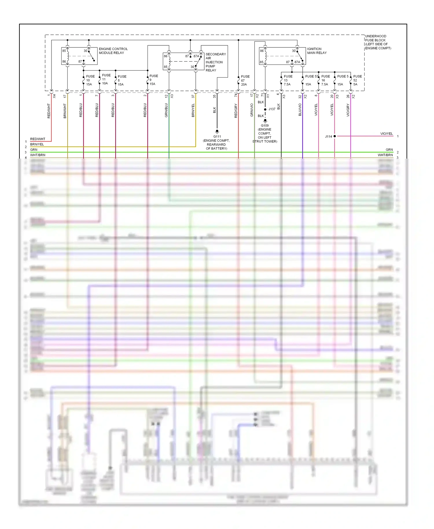 Saab 9-5 II (2010-2012) (engine compt, on left strut tower) wiring diagram  (10 of 22)