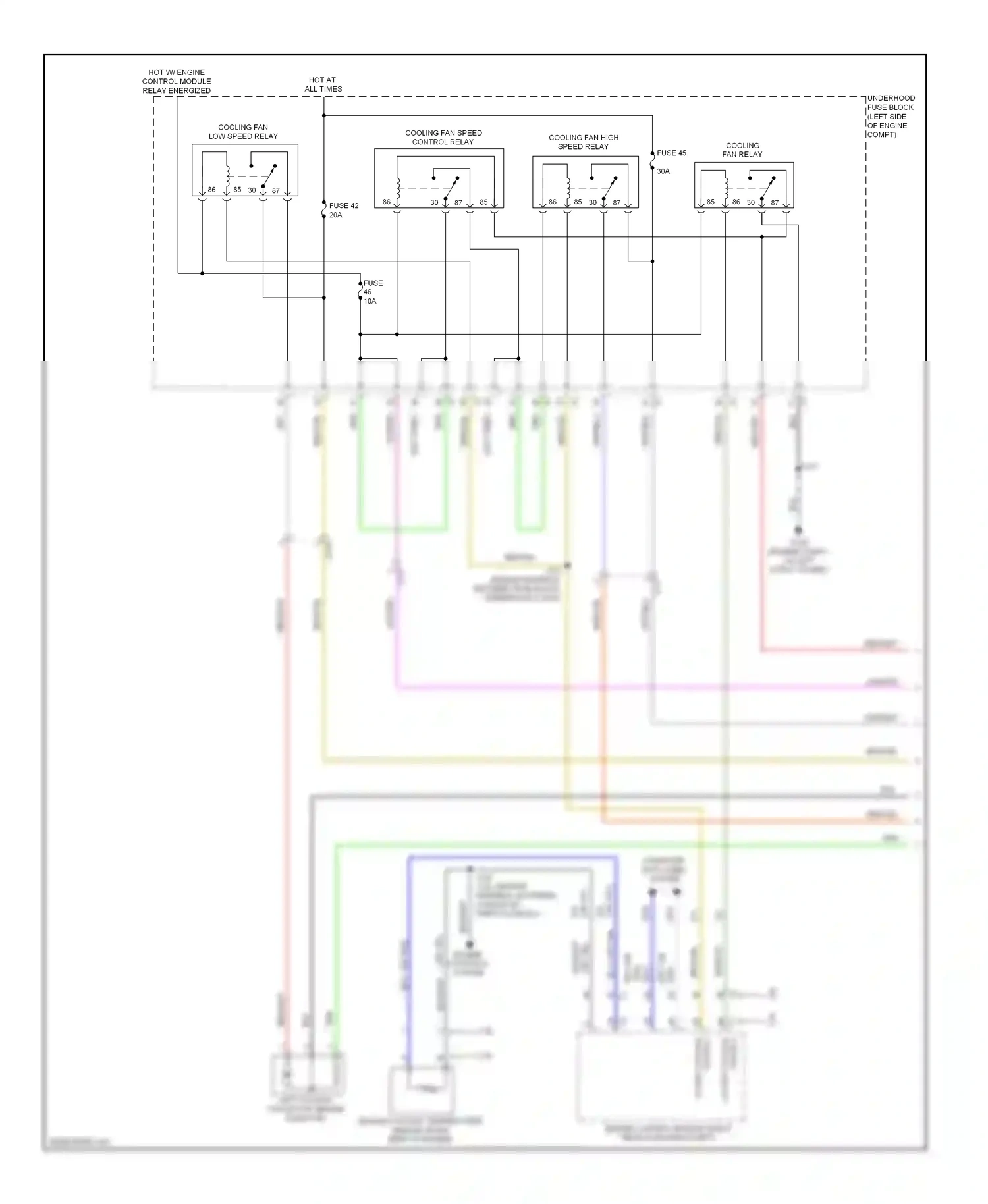 Saab 9-5 II (2010-2012) (engine compt, on left strut tower) wiring diagram  (4 of 22)