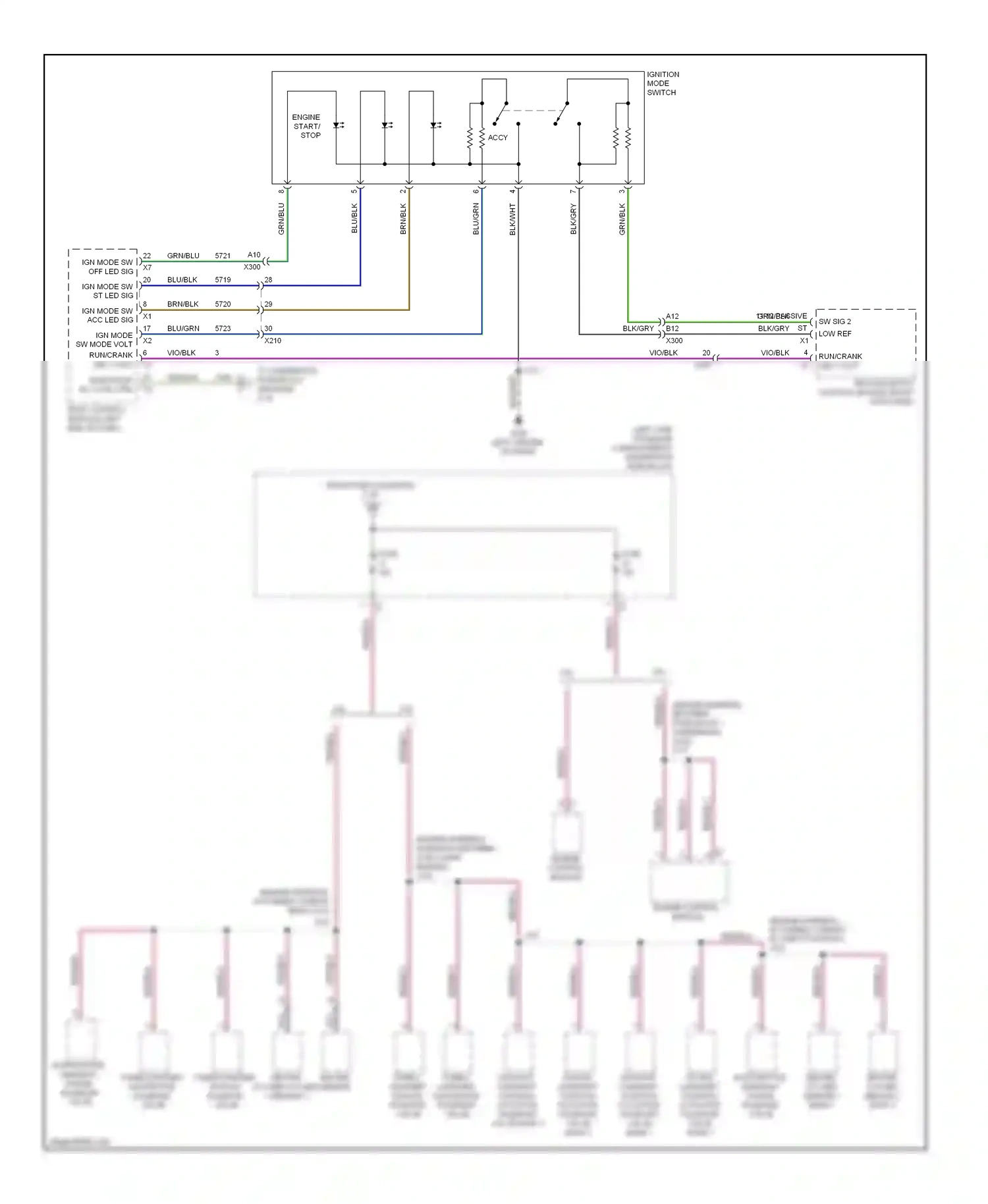 Saab 9-5 II (2010-2012) keyless entry control module (right kick panel) wiring diagram  (3 of 5)