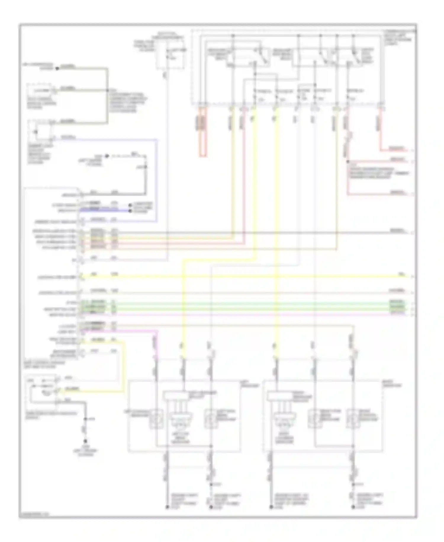 Wiring diagram left high beam headlamp for Saab 9-5 II (2010-2012) (1 of 2)