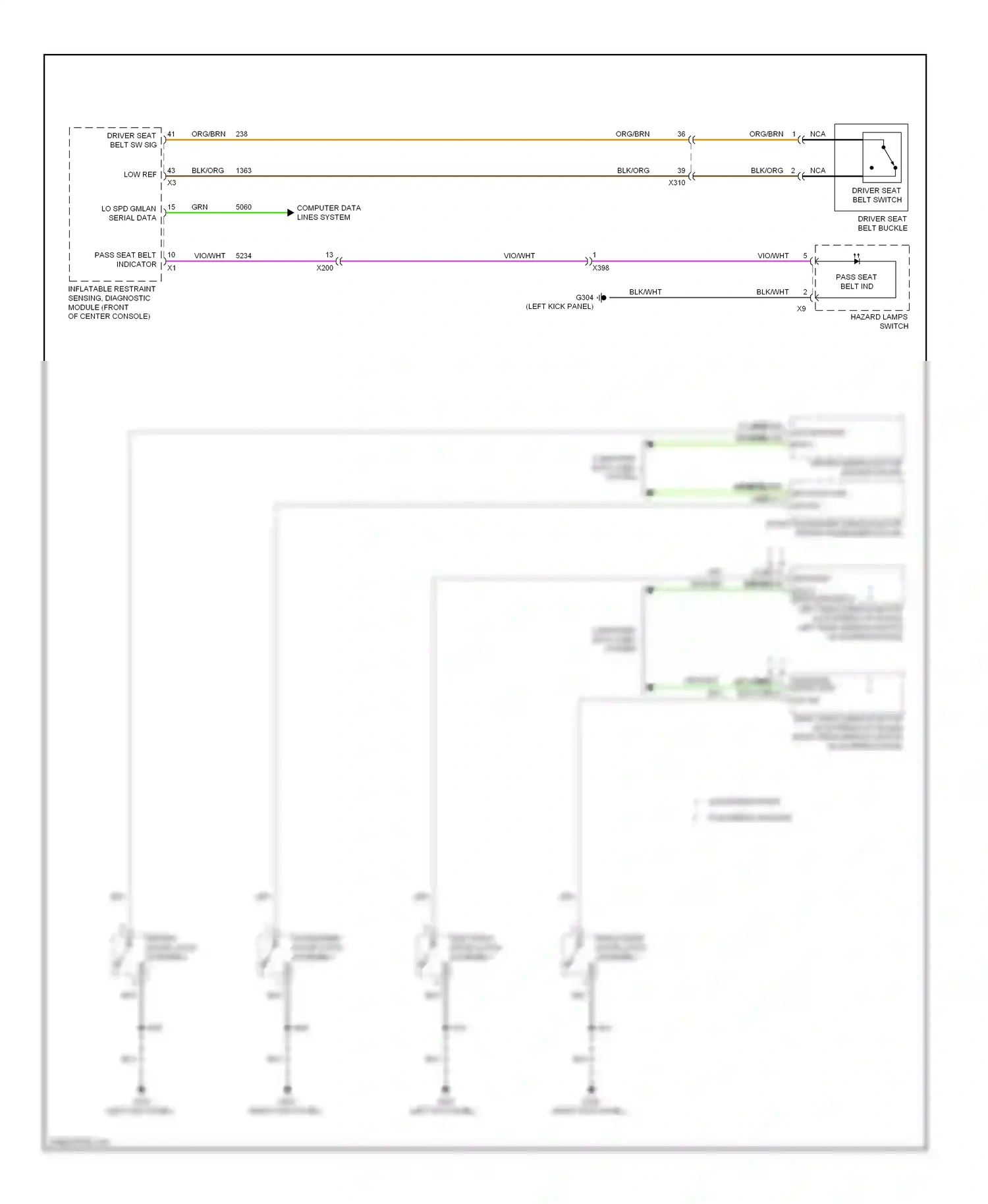 Saab 9-5 II (2010-2012) (left kick panel) wiring diagram  (41 of 47)