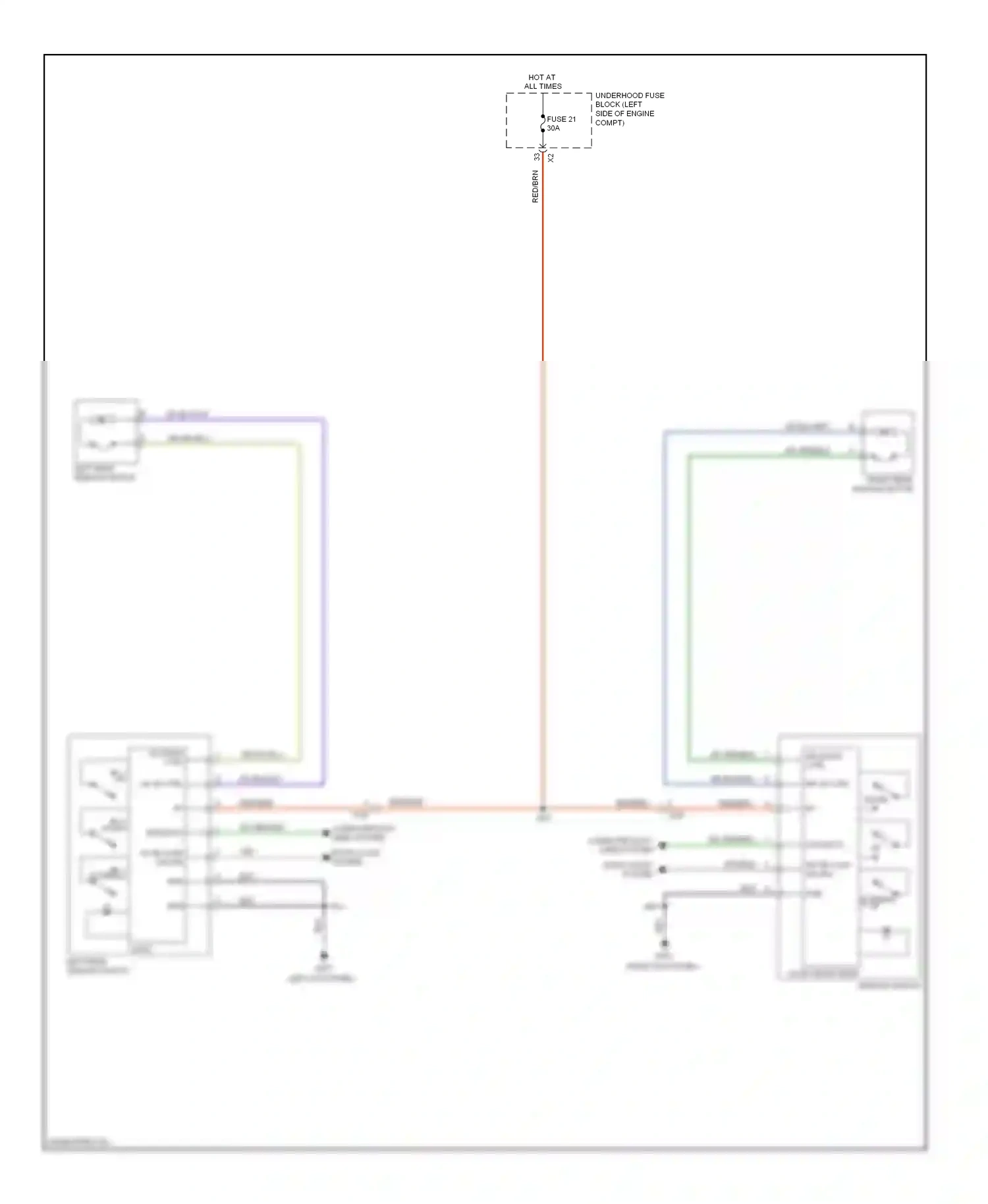 Saab 9-5 II (2010-2012) (left kick panel) wiring diagram  (35 of 47)