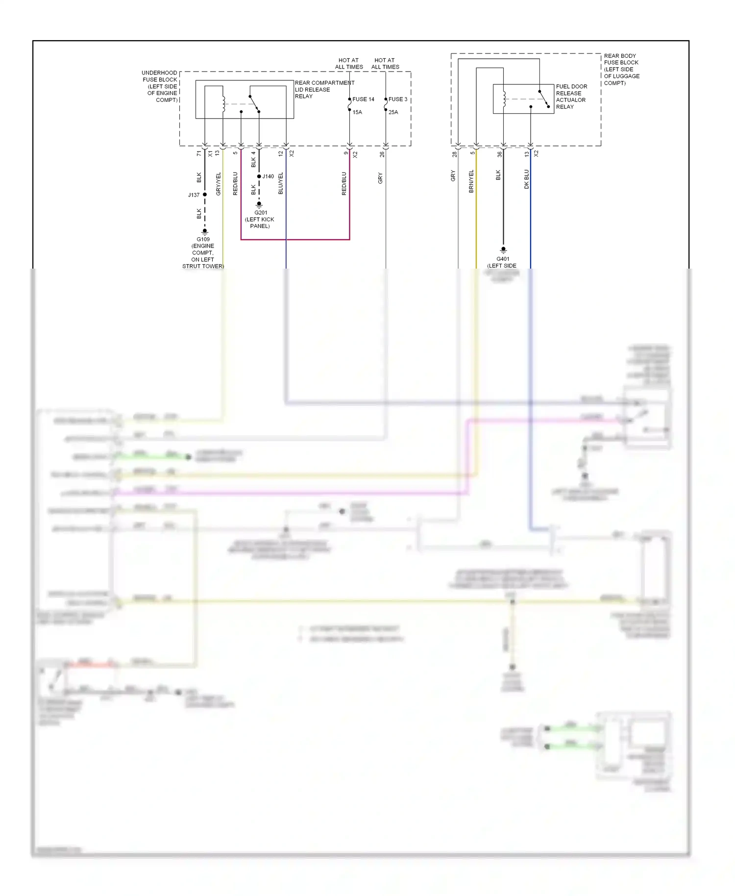 Saab 9-5 II (2010-2012) (left kick panel) wiring diagram  (42 of 47)