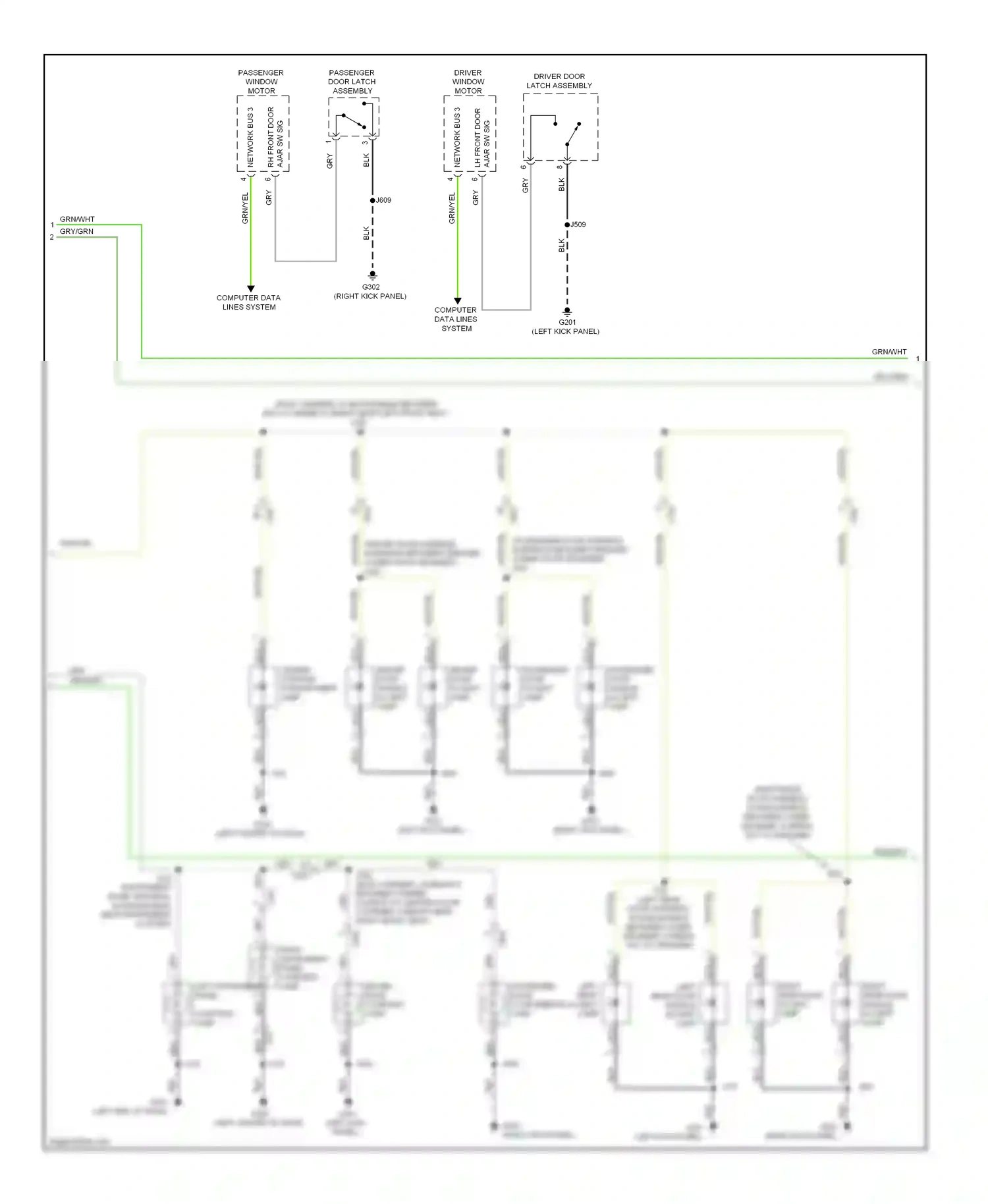 Saab 9-5 II (2010-2012) (left kick panel) wiring diagram  (13 of 47)