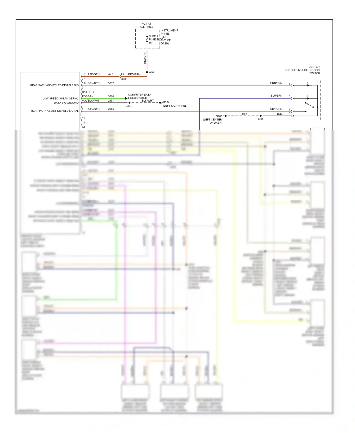 Saab 9-5 II (2010-2012) (left kick panel) wiring diagram  (26 of 47)