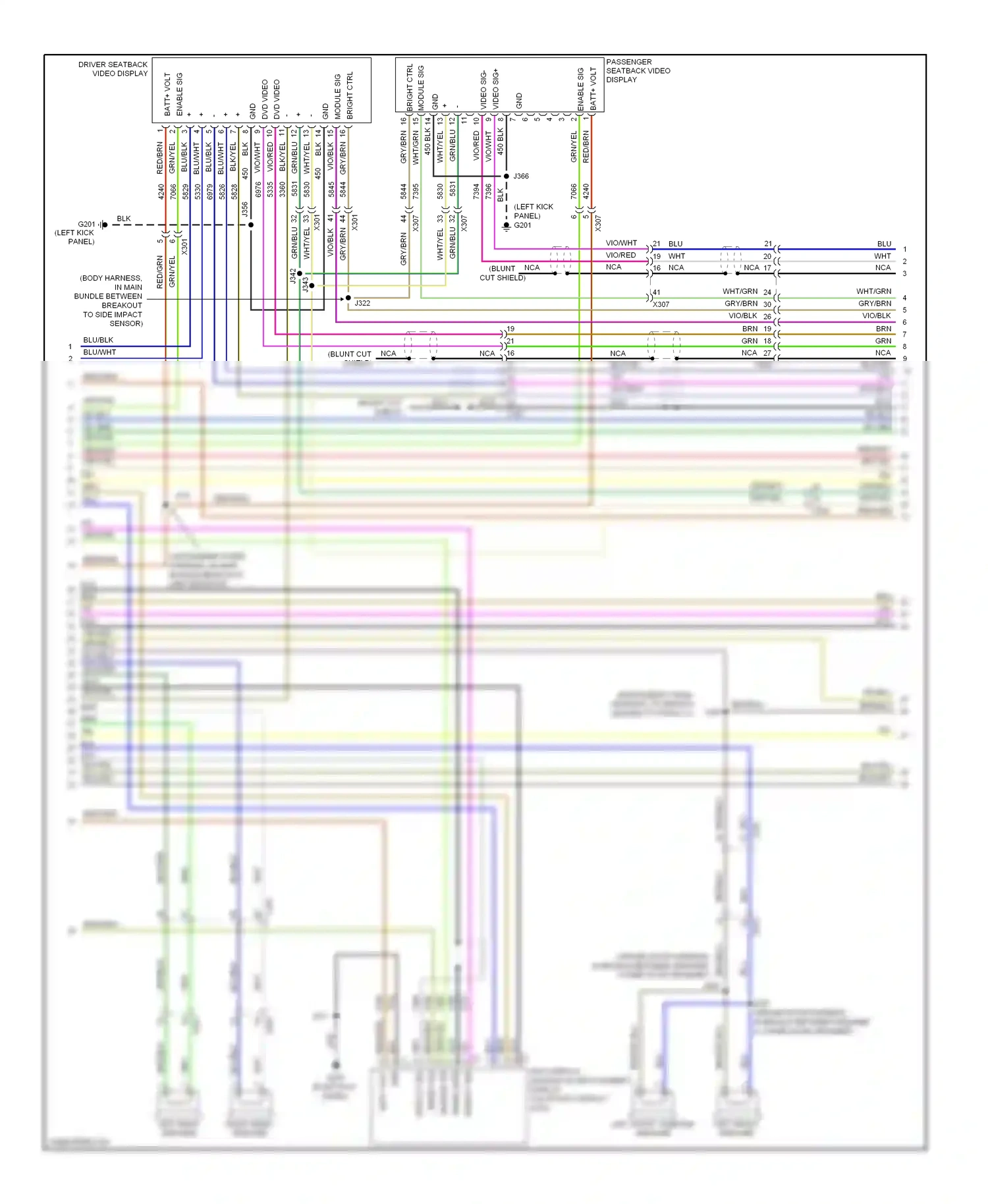 Saab 9-5 II (2010-2012) (left kick panel) wiring diagram  (22 of 47)