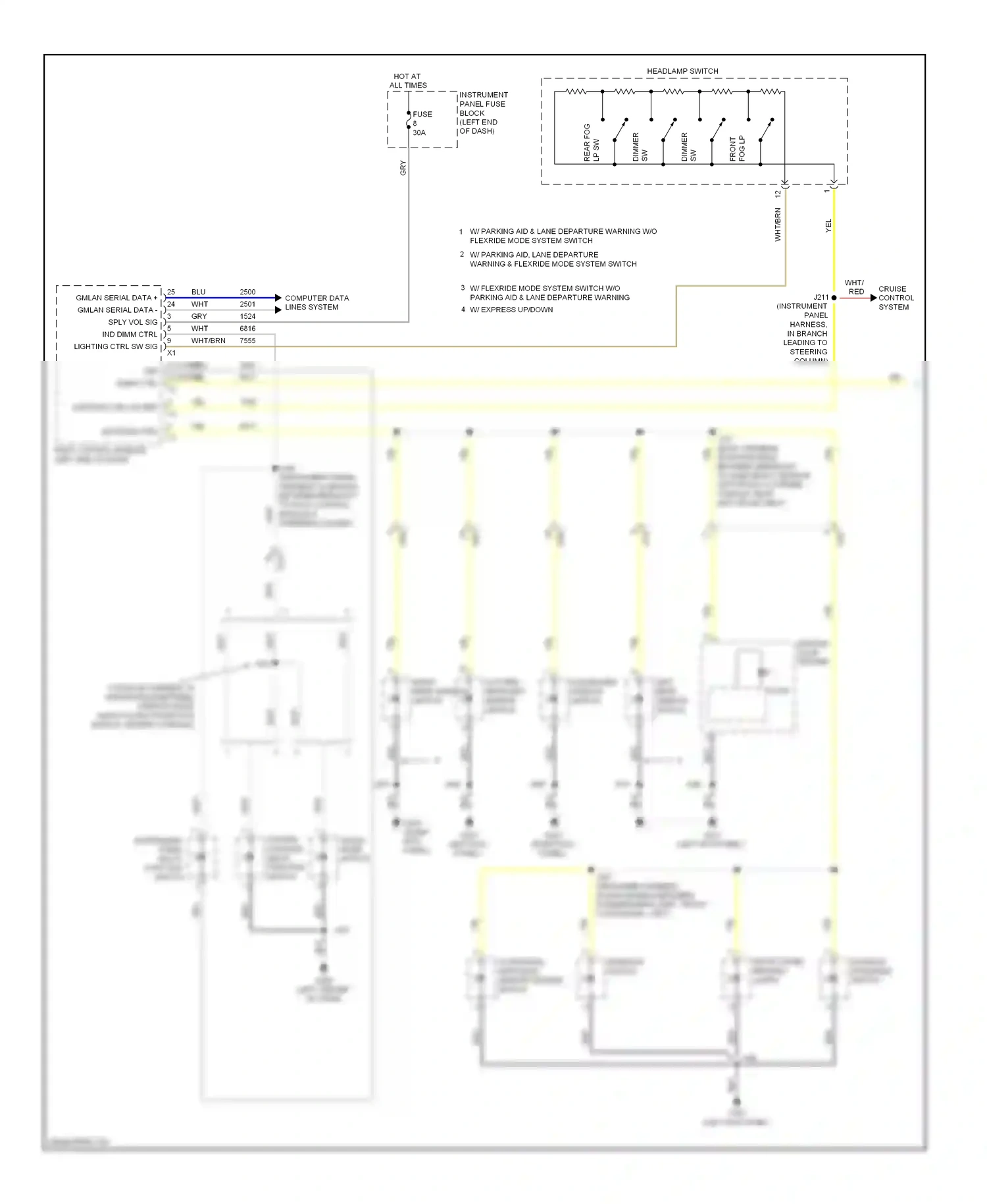 Saab 9-5 II (2010-2012) (left kick panel) wiring diagram  (19 of 47)