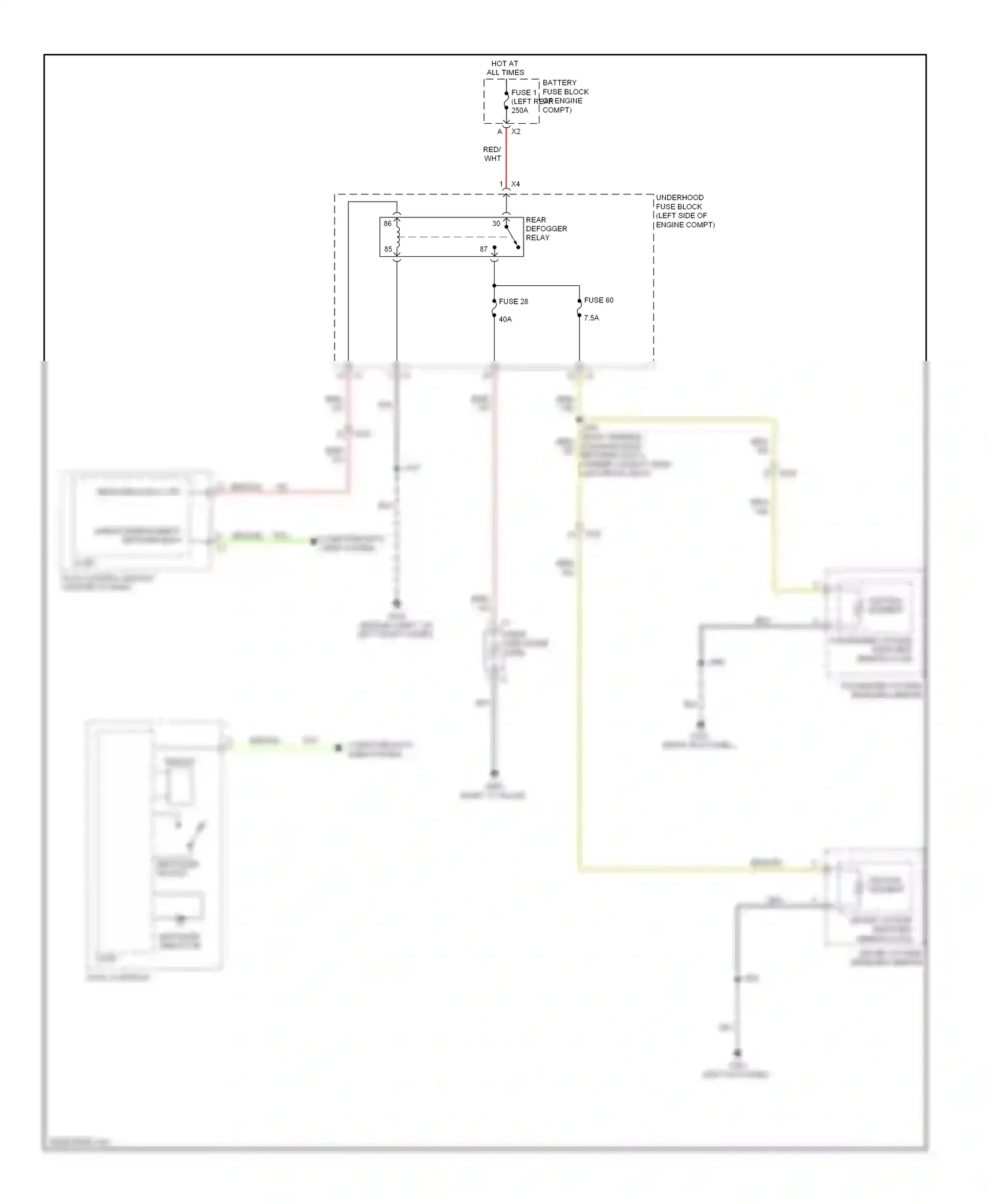 Saab 9-5 II (2010-2012) (left kick panel) wiring diagram  (5 of 47)