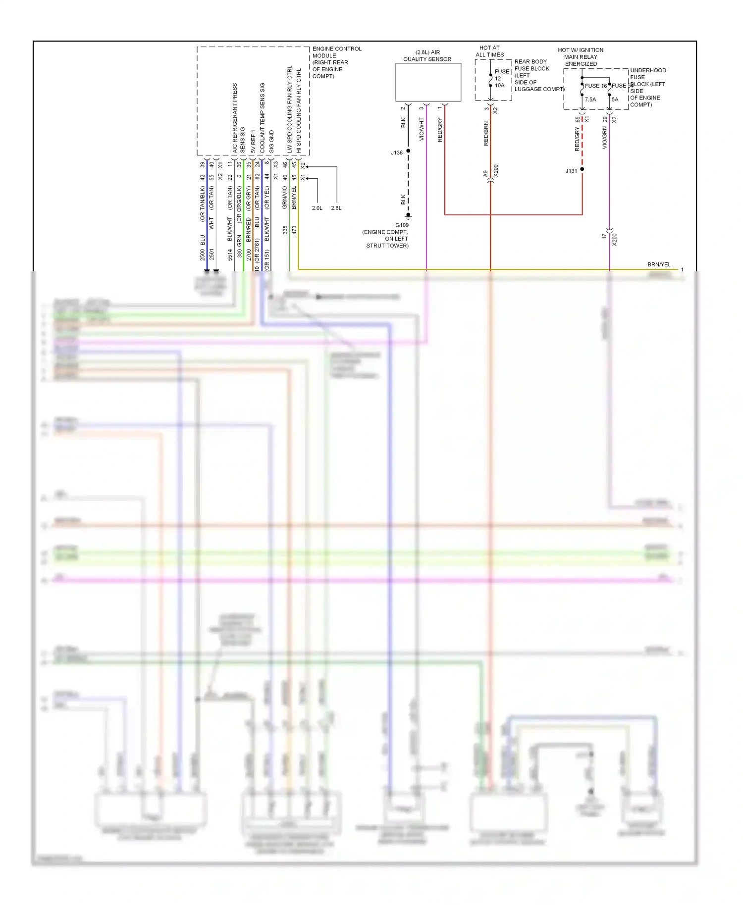 Saab 9-5 II (2010-2012) (left kick panel) wiring diagram  (2 of 47)