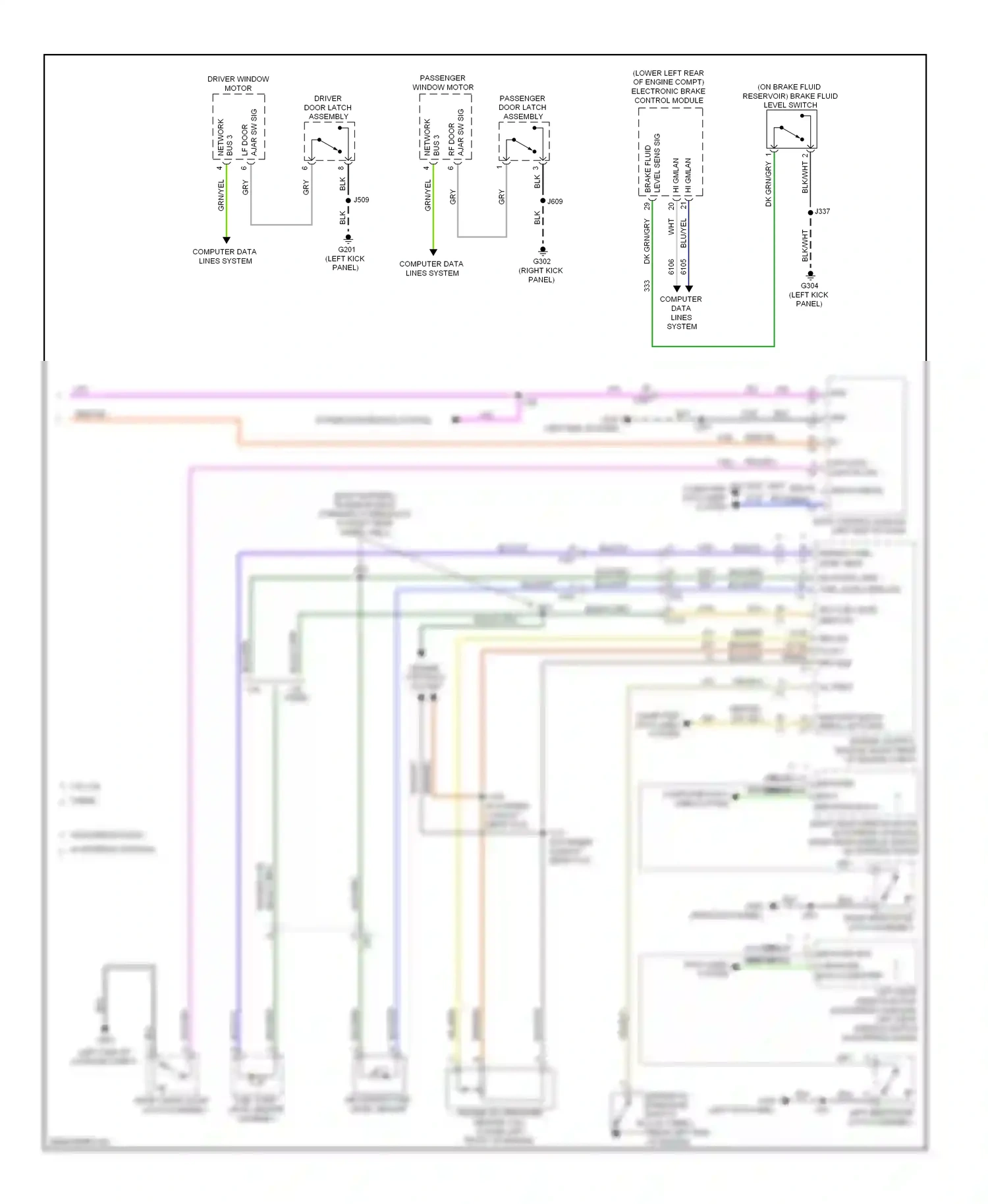 Saab 9-5 II (2010-2012) (left kick panel) wiring diagram  (18 of 47)