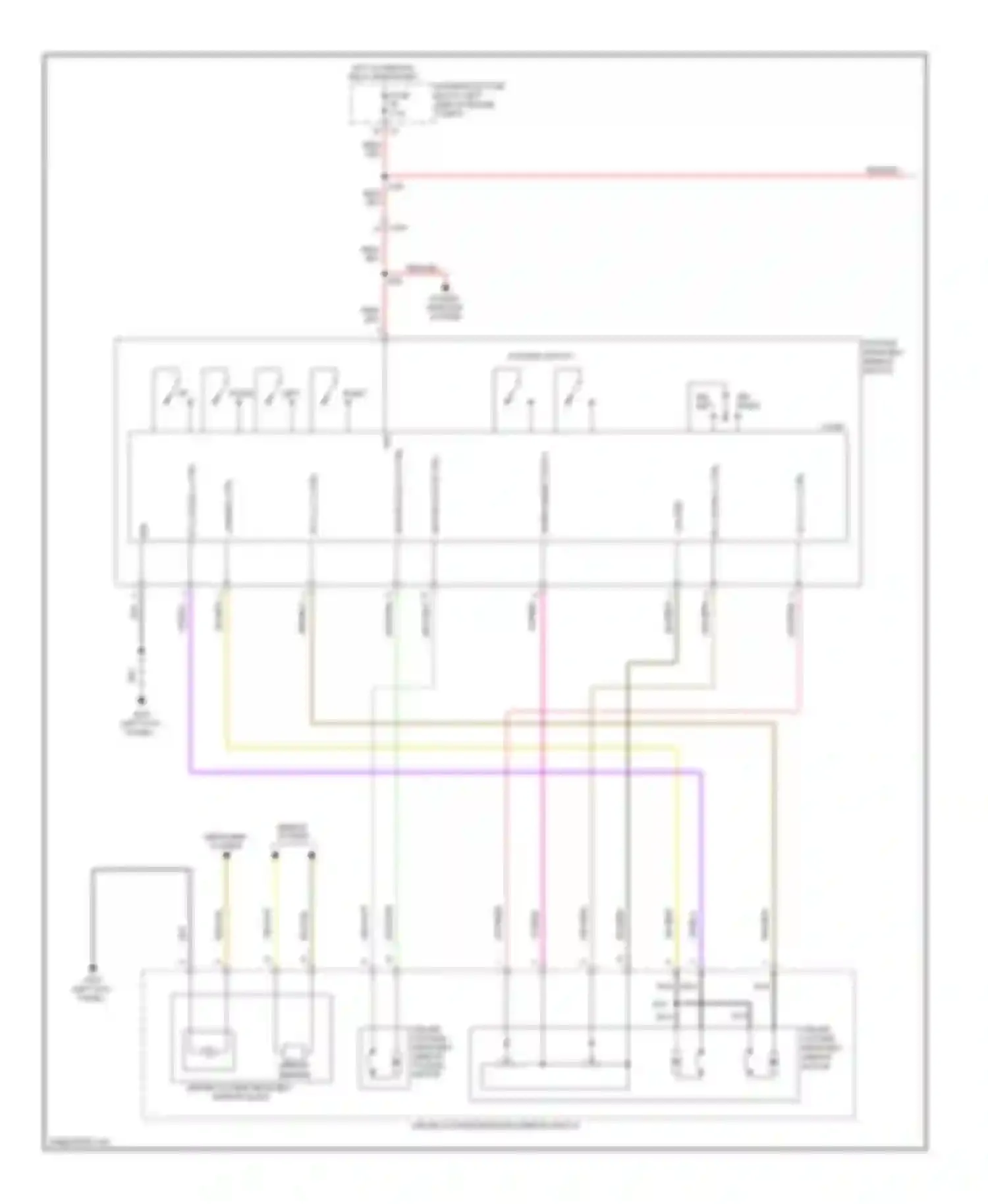 Wiring diagram mirror motor for Saab 9-5 II (2010-2012) (1 of 2)