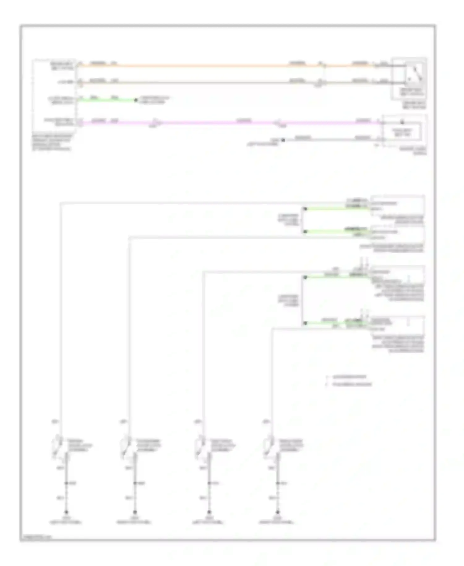 Wiring diagram pass seat belt indicator for Saab 9-5 II (2010-2012) (1 of 1)