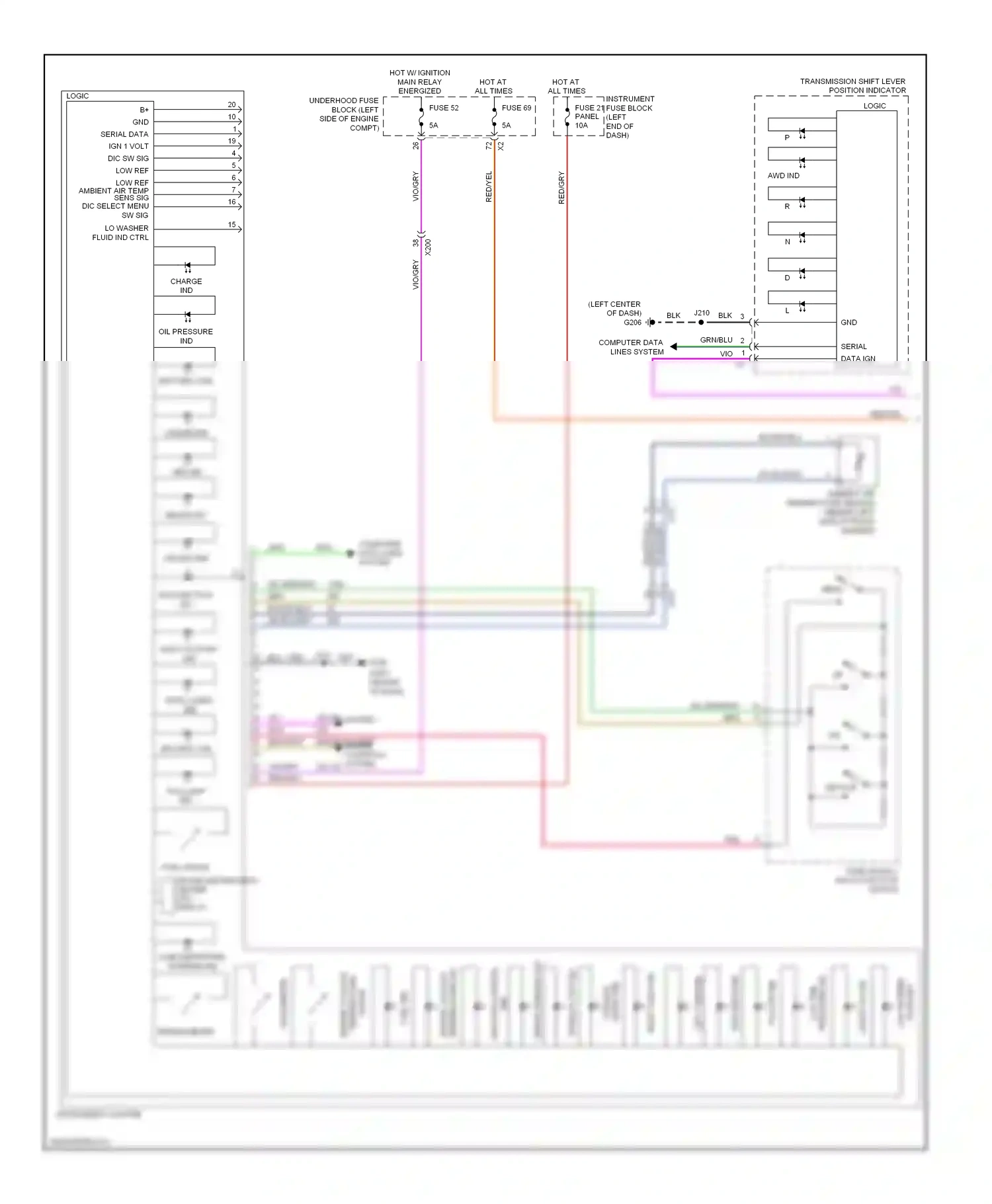 Saab 9-5 II (2010-2012) switch wiring diagram  (3 of 3)