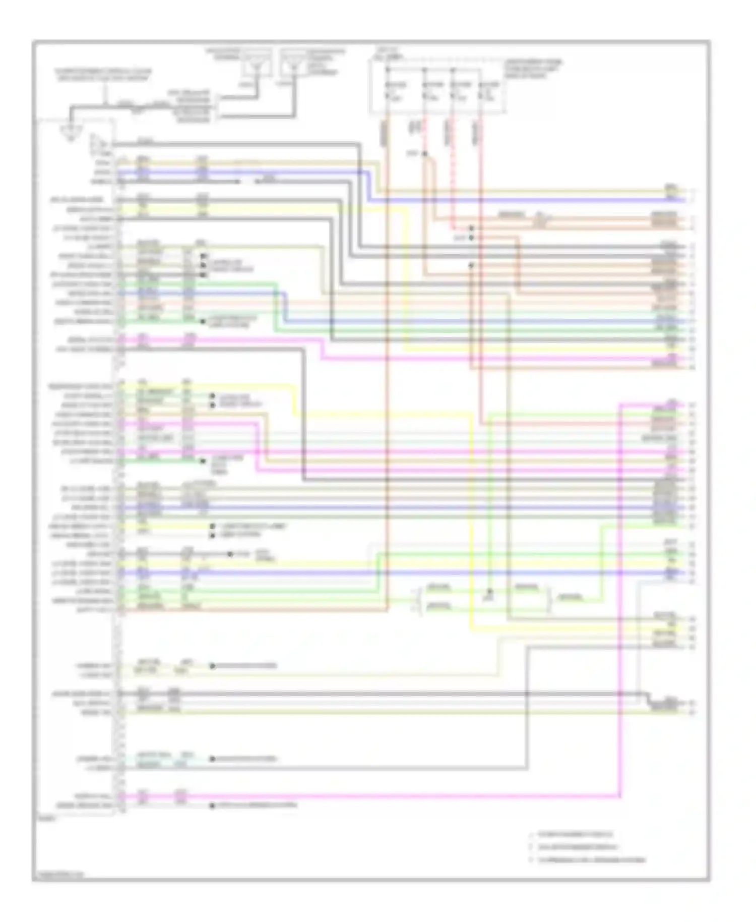 Wiring diagram w/ premium 9 or 7 speaker system for Saab 9-5 II (2010-2012) (1 of 2)