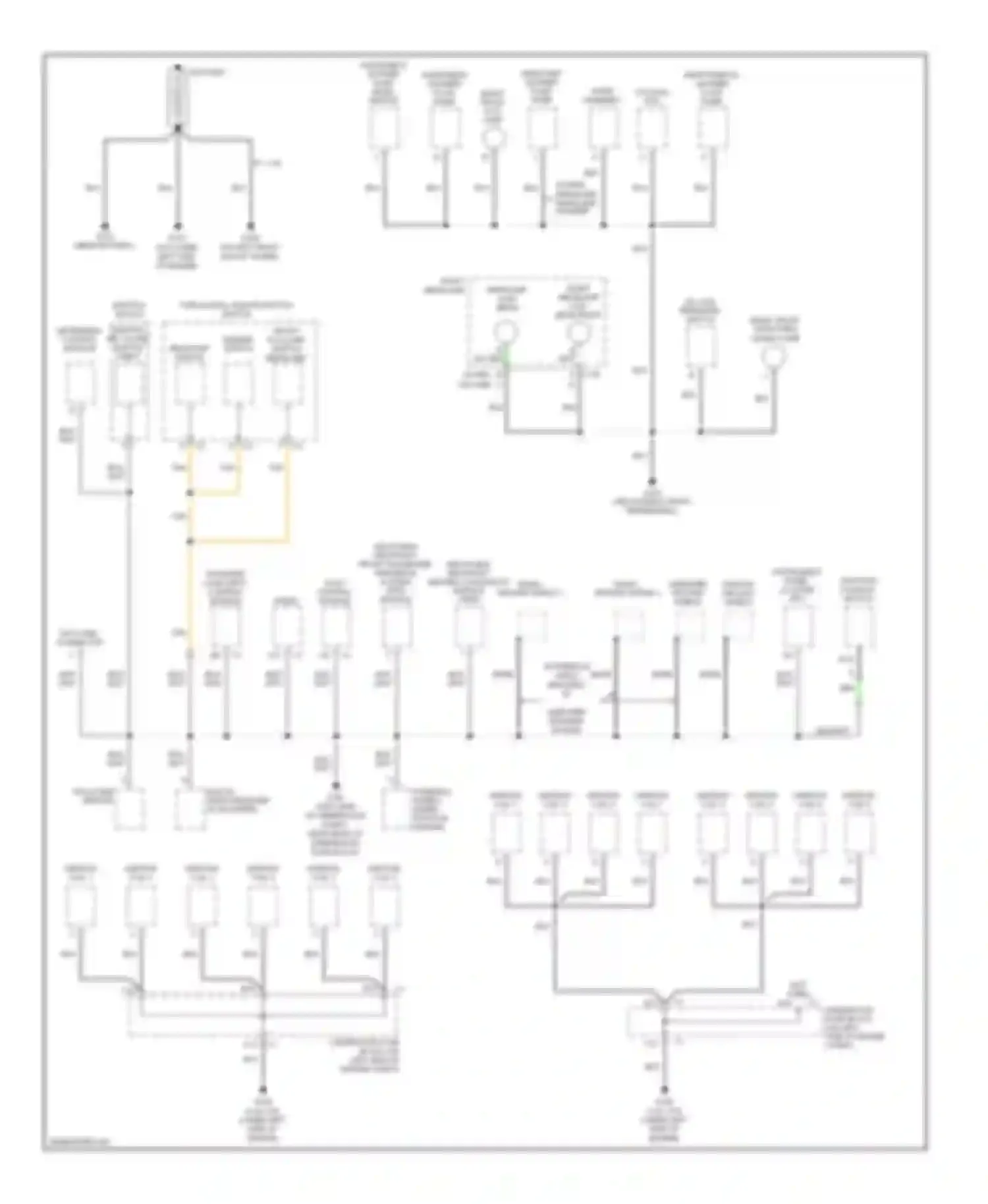 9-7X Saab I (2005-2009): Ground distribution circuit (1 of 5)