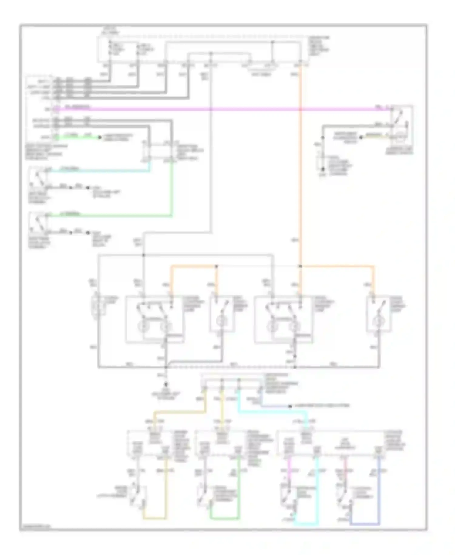 9-7X Saab I (2005-2009): Courtesy lamps circuit