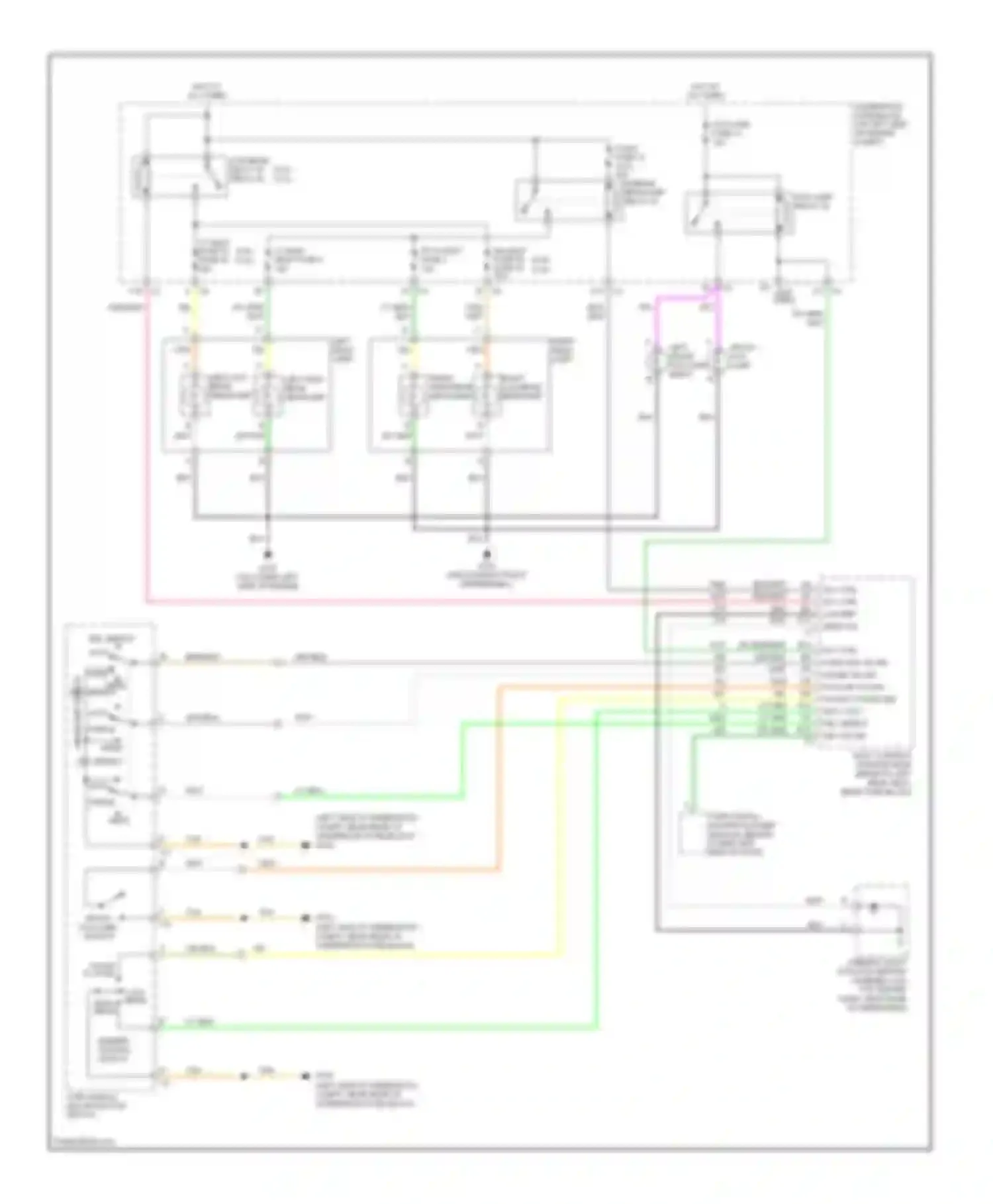 Wiring diagram ambient light/ sunload sensor assembly (on top center of for Saab 9-7X I (2005-2009) (1 of 2)