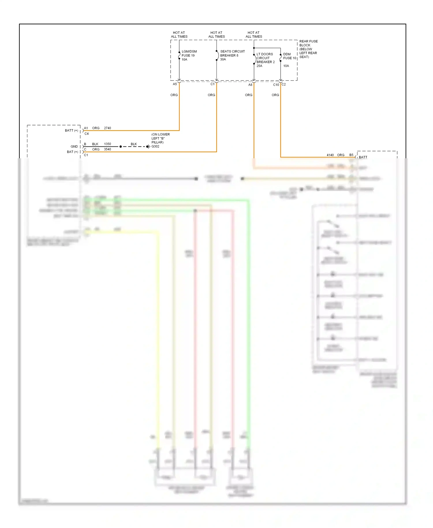Saab 9-7X I (2005-2009) back only indicator wiring diagram  (1 of 2)