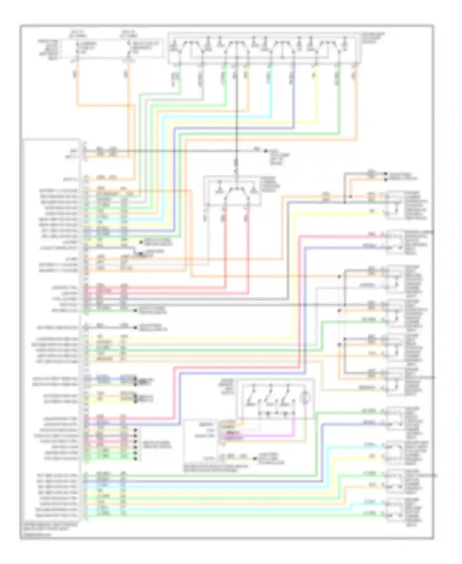 Wiring diagram driver lumbar adjuster switch for Saab 9-7X I (2005-2009) (1 of 2)