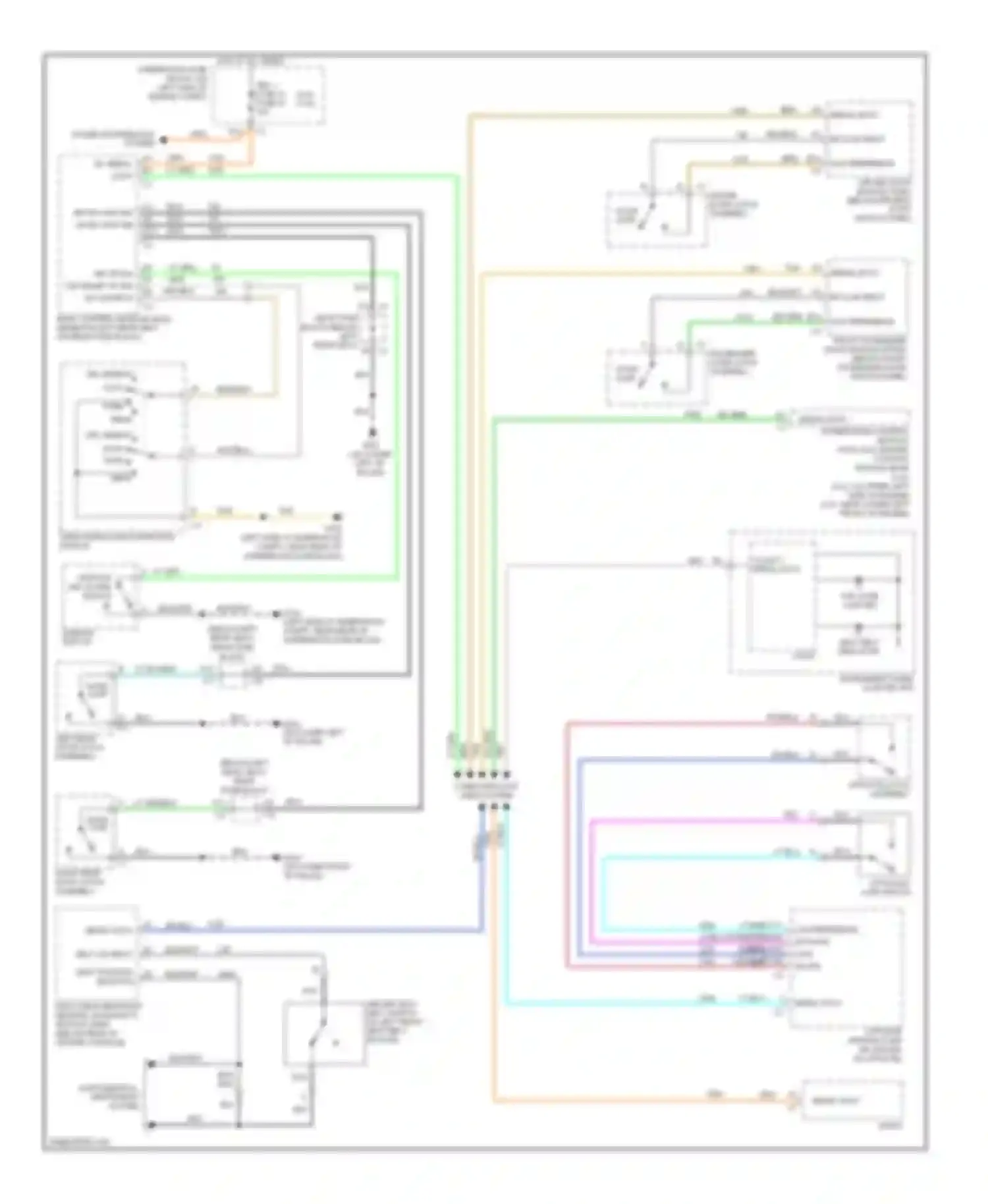 Wiring diagram ignition key alarm switch for Saab 9-7X I (2005-2009) (1 of 1)