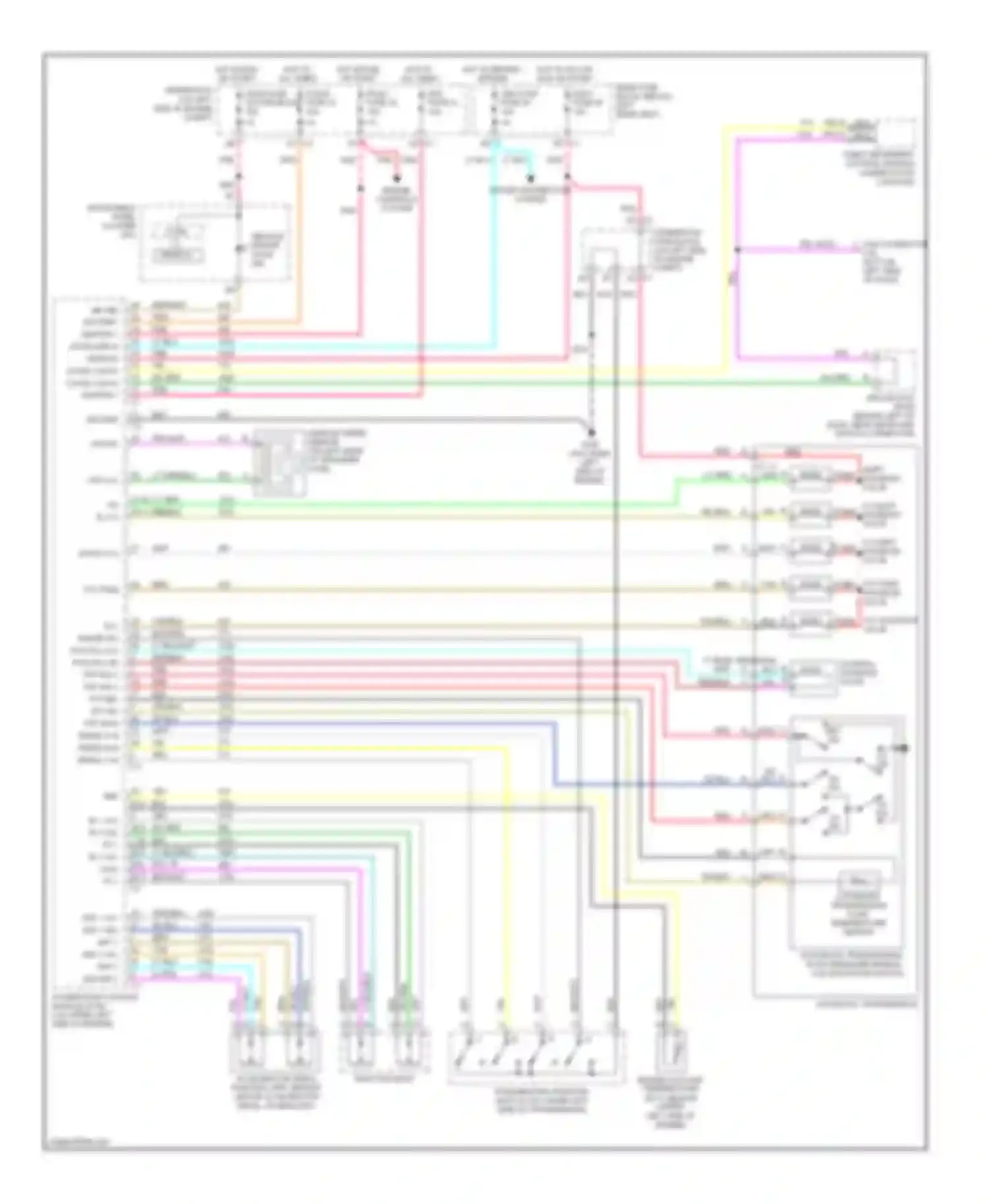 Wiring diagram power distribution system for Saab 9-7X I (2005-2009) (1 of 5)