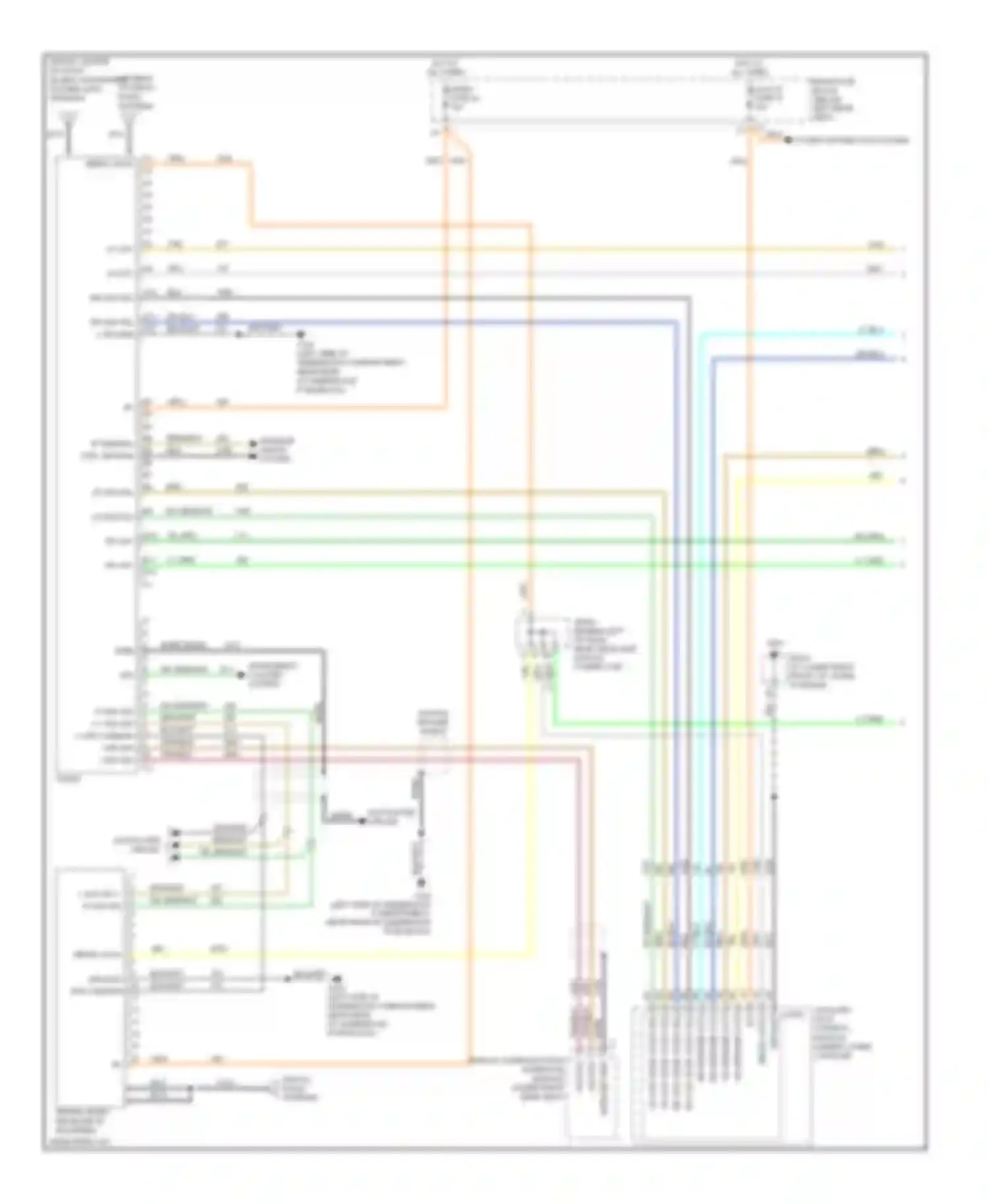 Wiring diagram rr low level audio sig + for Saab 9-7X I (2005-2009) (1 of 2)