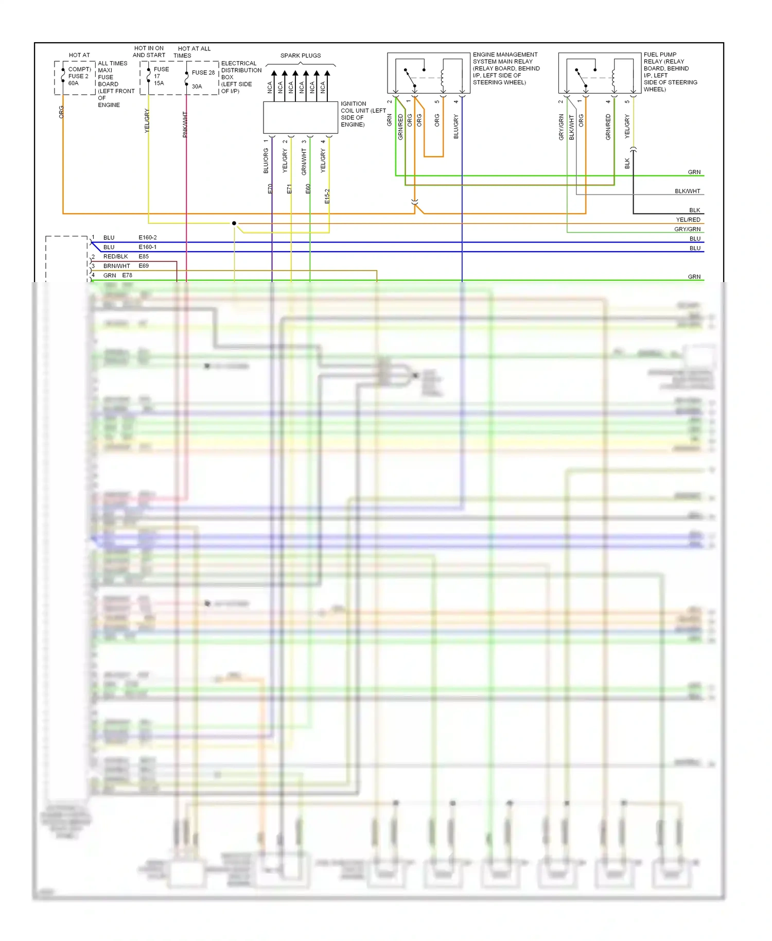 Wiring diagram blu for Saab 900 II (1993-1998) (31 of 31)
