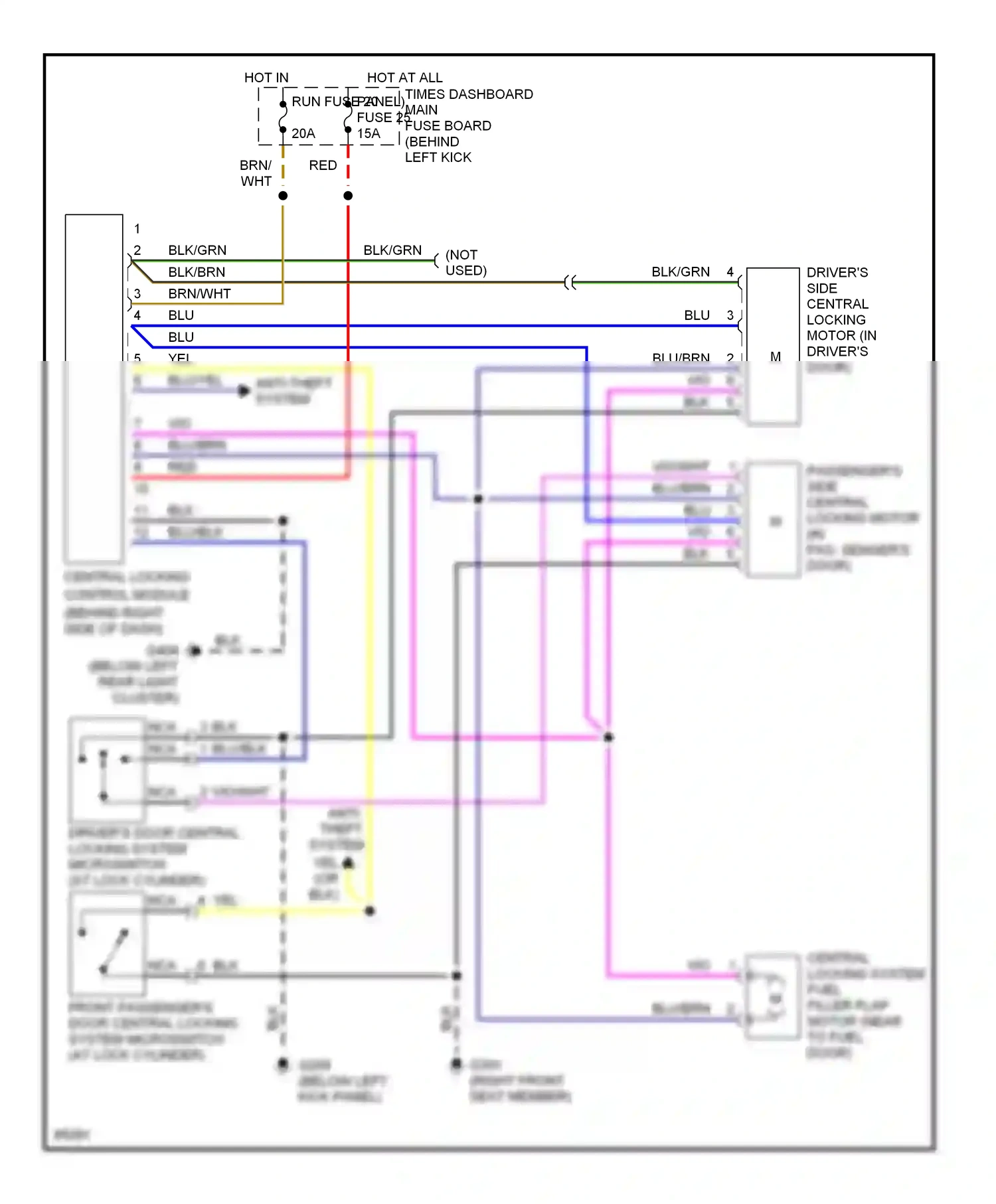 Wiring diagram blu/brn for Saab 900 II (1993-1998) (4 of 12)