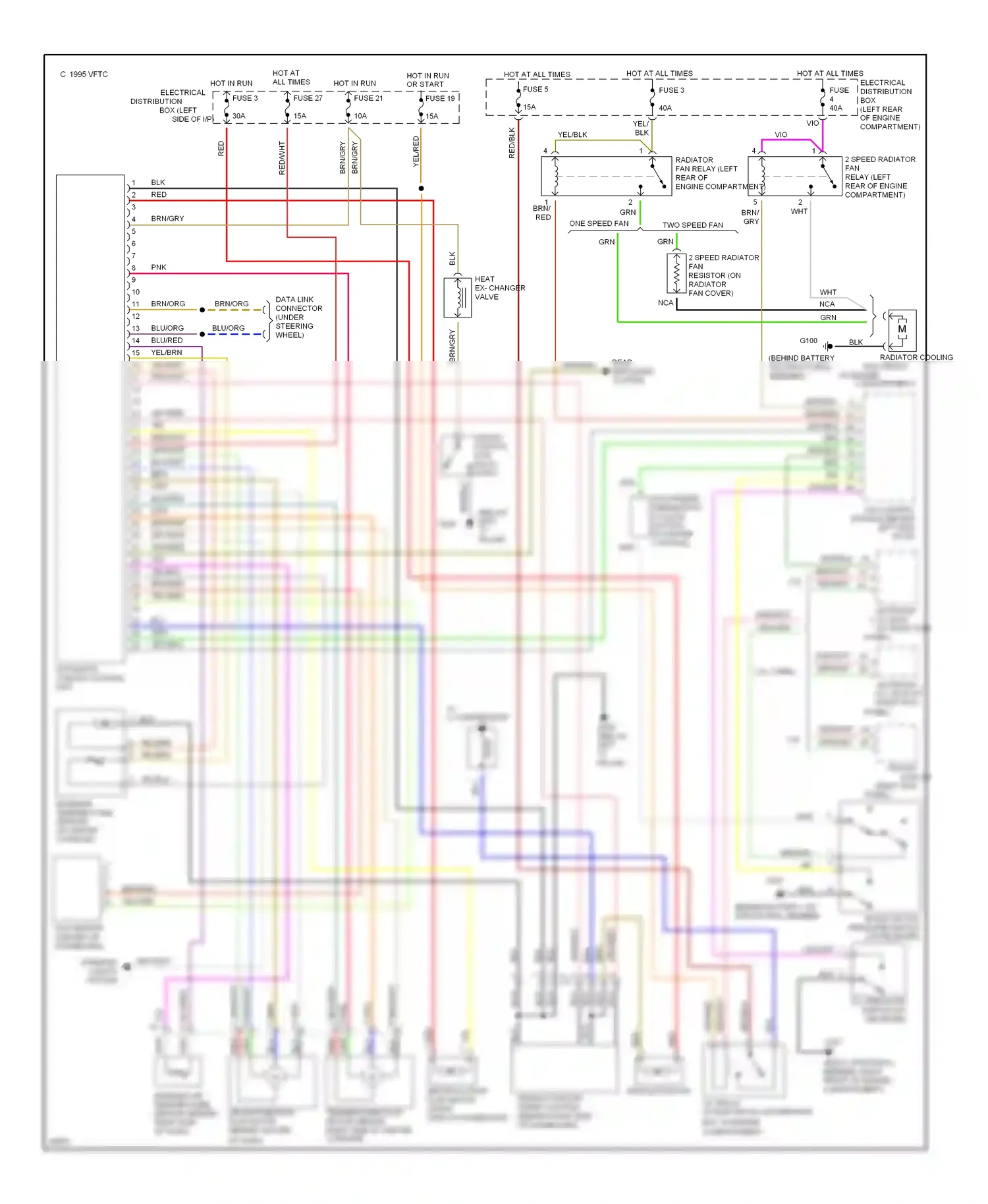 Wiring diagram blu/grn for Saab 900 II (1993-1998) (1 of 15)