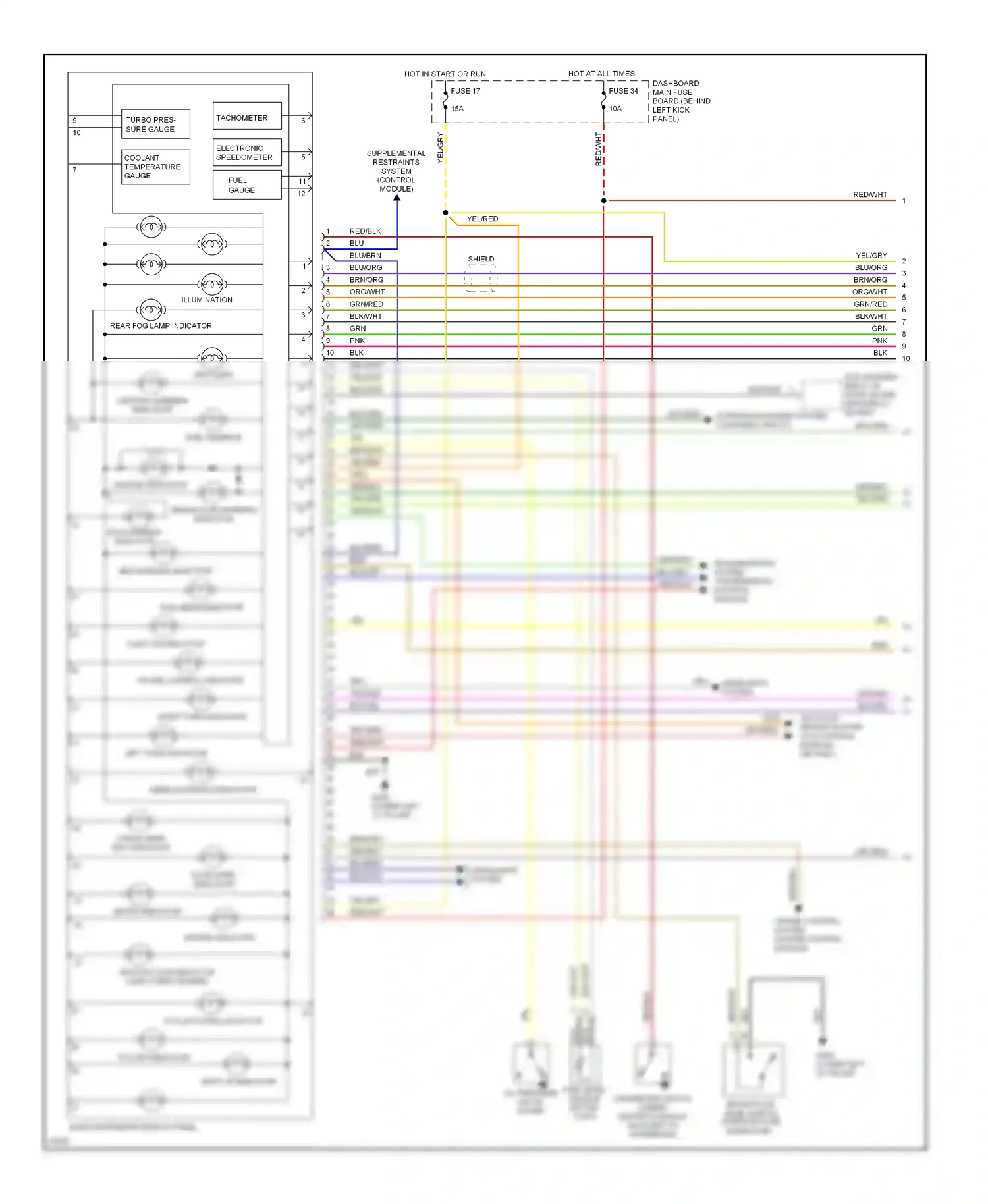 Wiring diagram brn for Saab 900 II (1993-1998) (14 of 30)