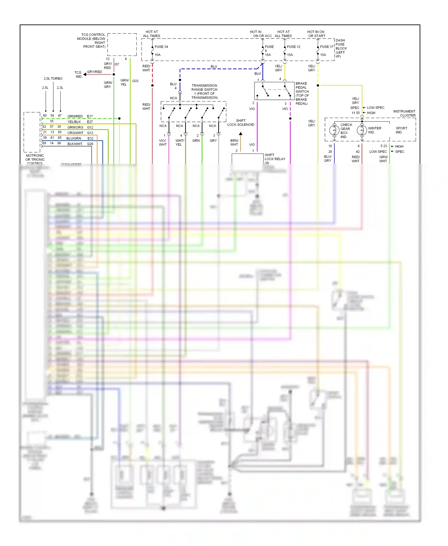 Wiring diagram brn for Saab 900 II (1993-1998) (21 of 30)