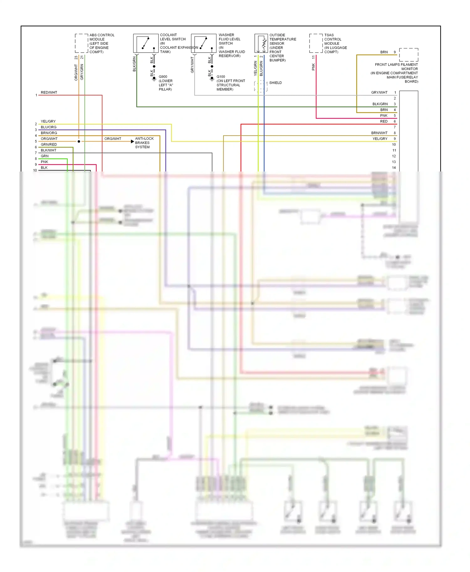 Wiring diagram brn for Saab 900 II (1993-1998) (15 of 30)