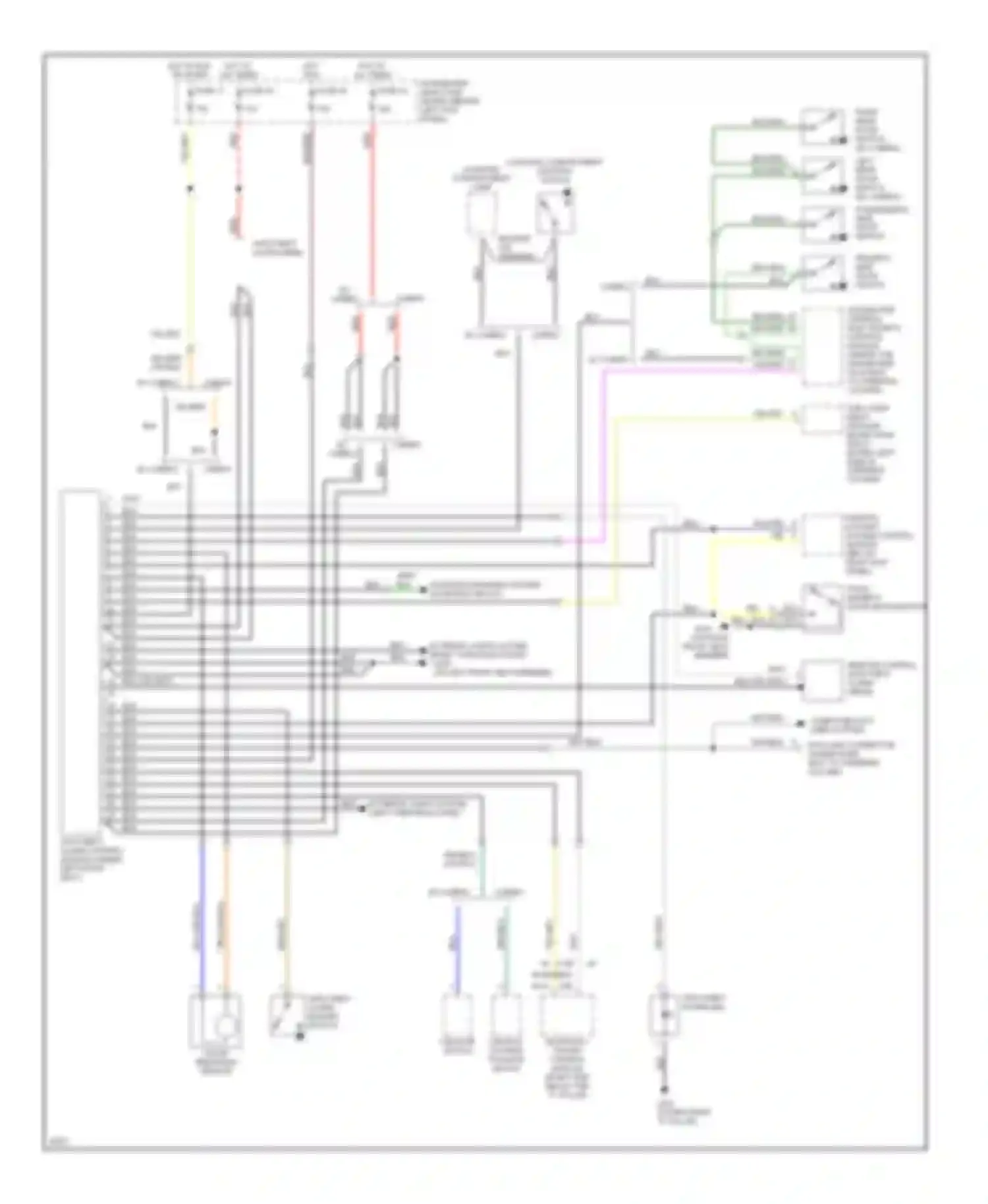 Wiring diagram glass breakage sensor for Saab 900 II (1993-1998) (2 of 2)