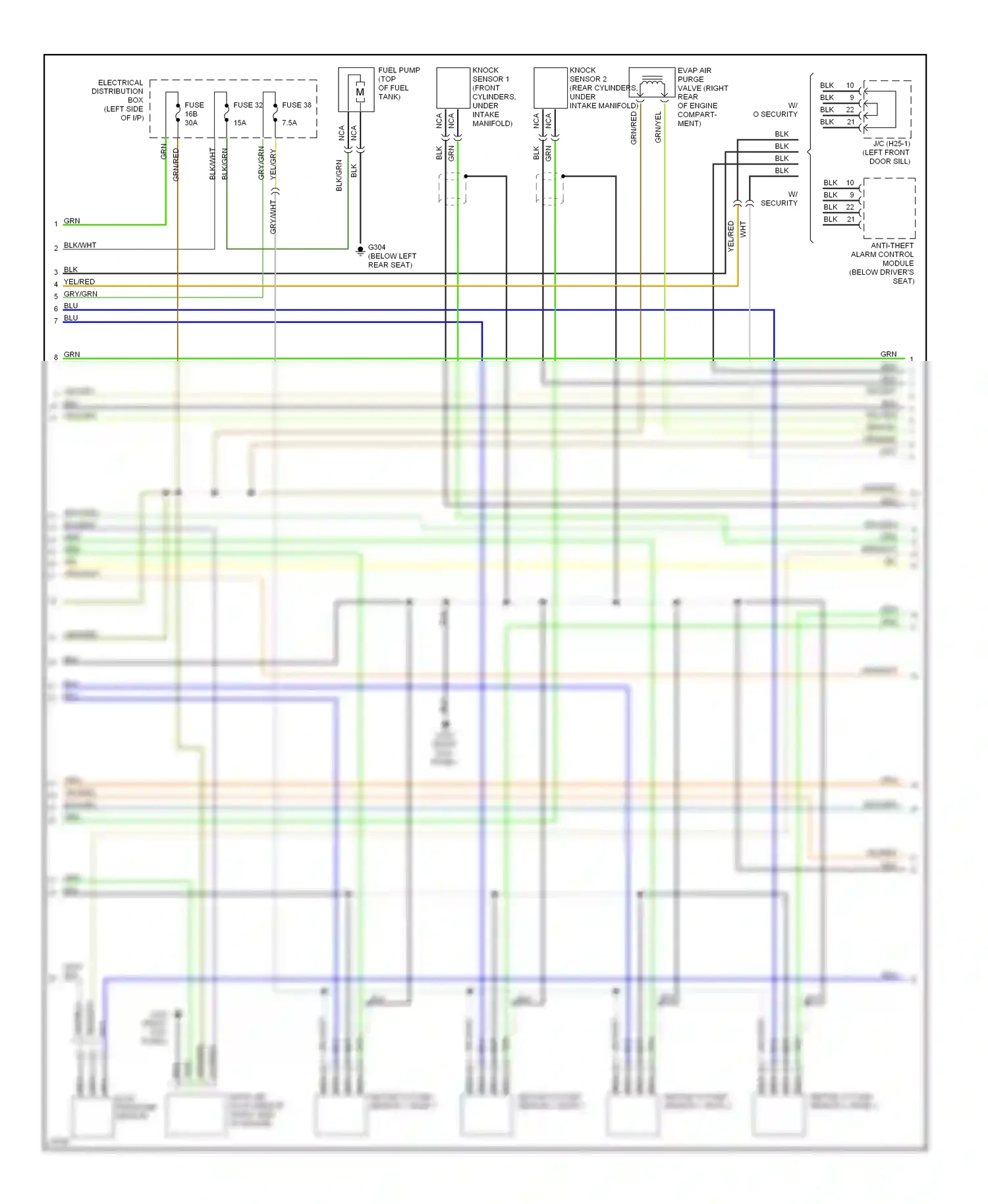 Wiring diagram grn for Saab 900 II (1993-1998) (19 of 38)