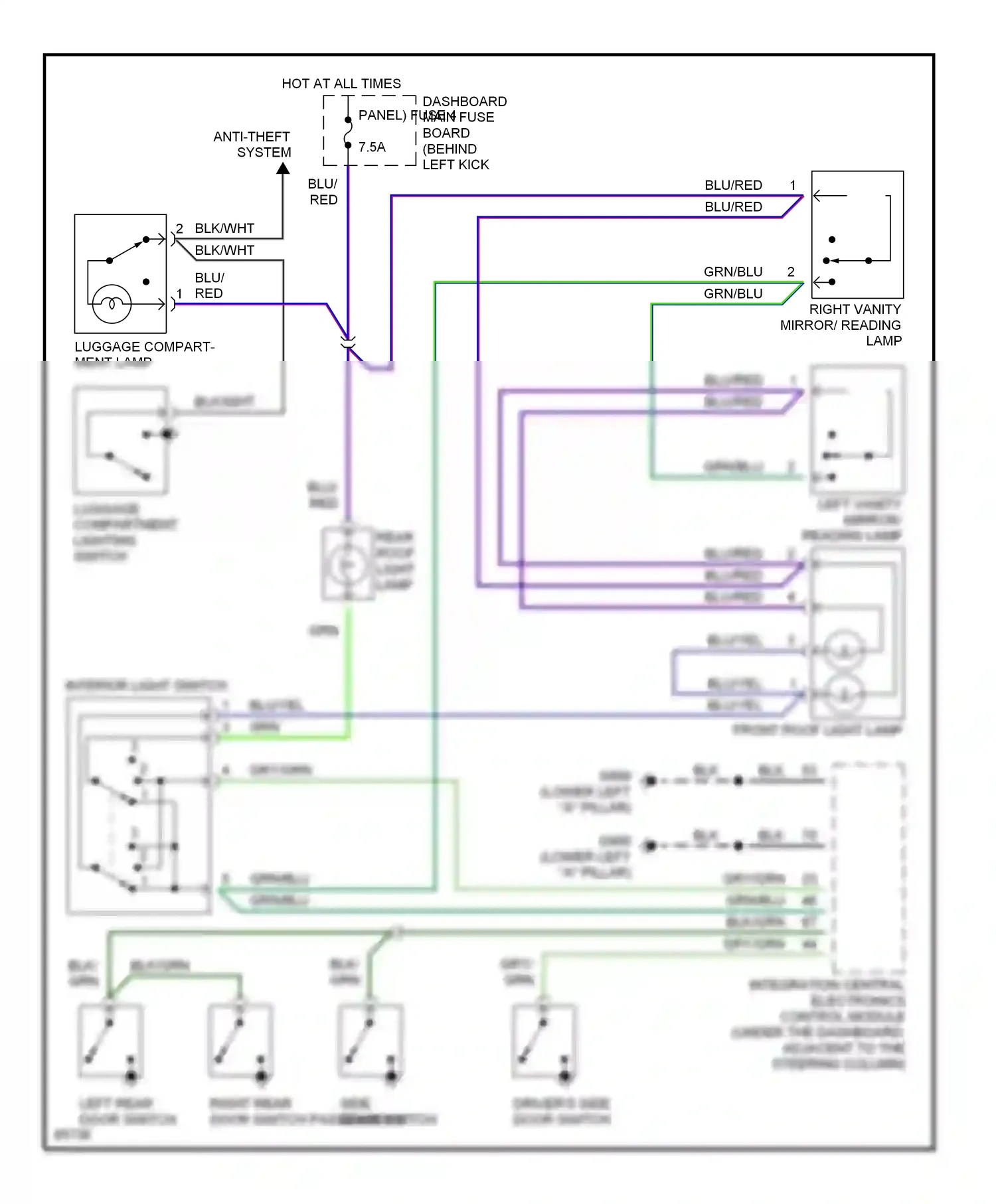 Wiring diagram grn for Saab 900 II (1993-1998) (22 of 38)
