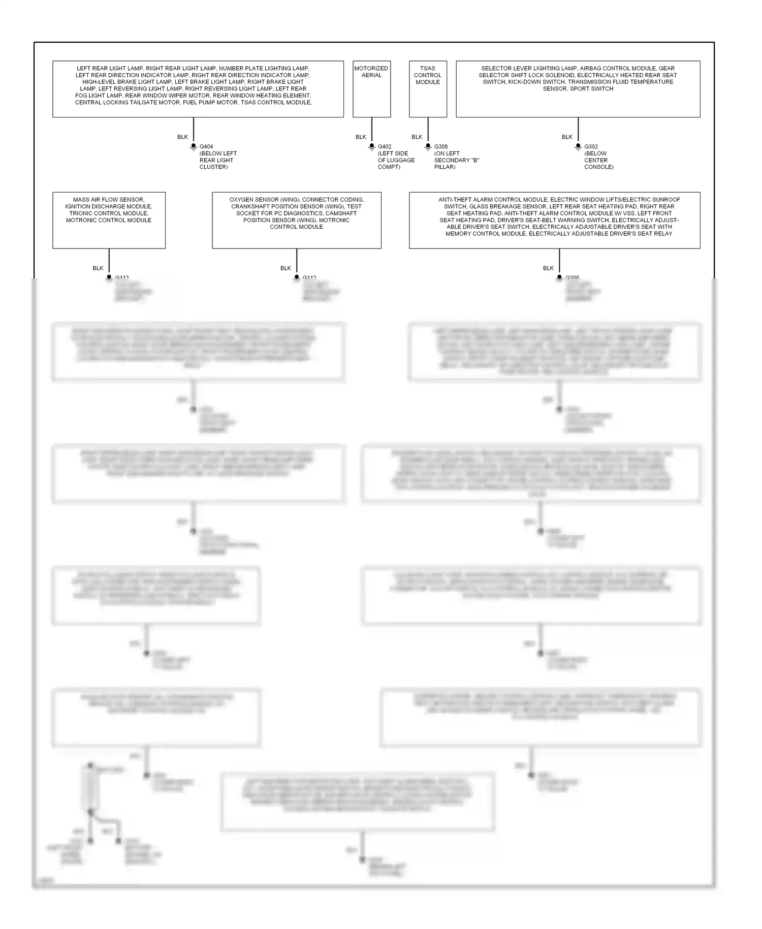 Saab 900 II (1993-1998) (on left side engine bracket) wiring diagram  (1 of 1)