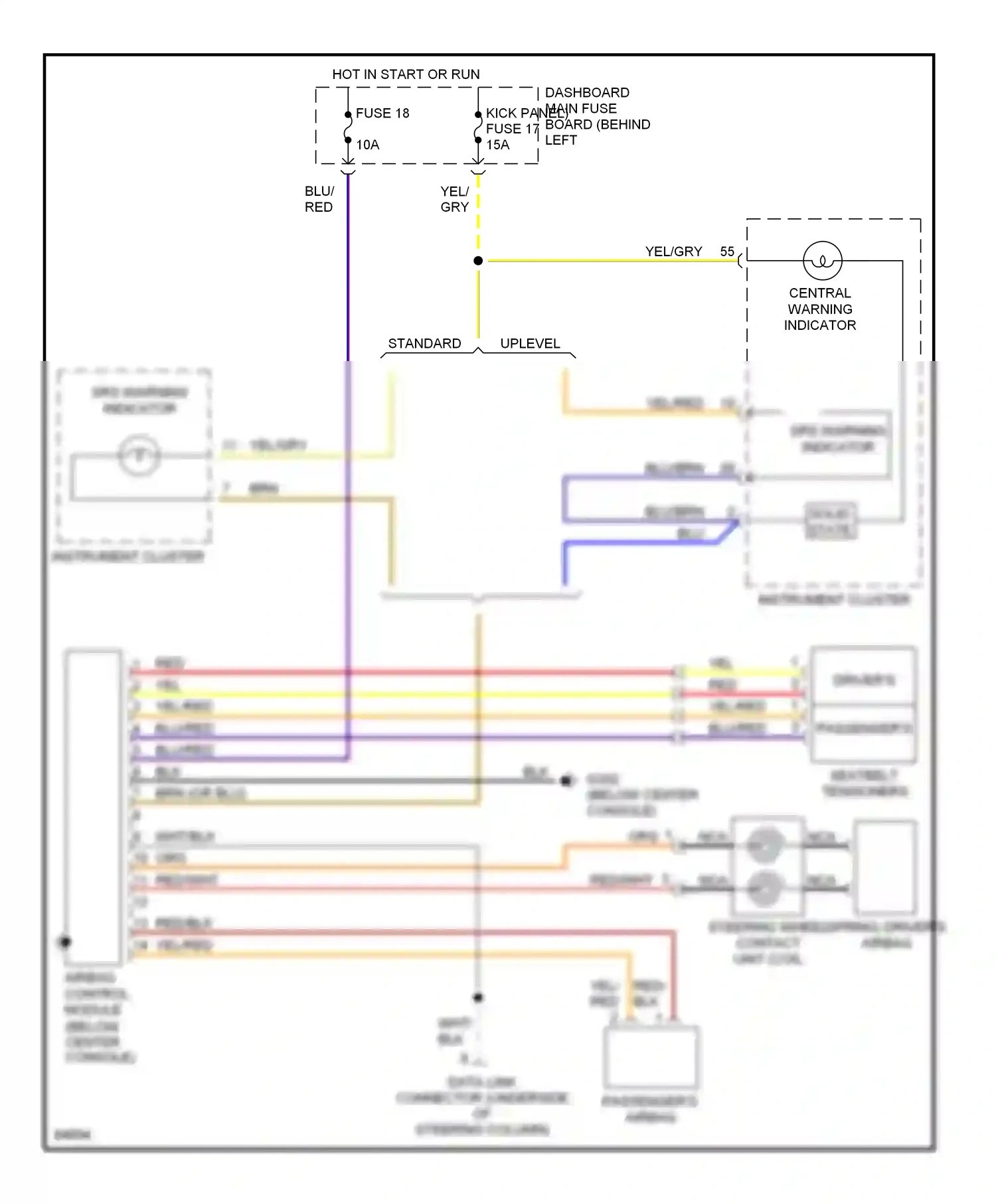 Wiring diagram passenger's for Saab 900 II (1993-1998) (1 of 1)